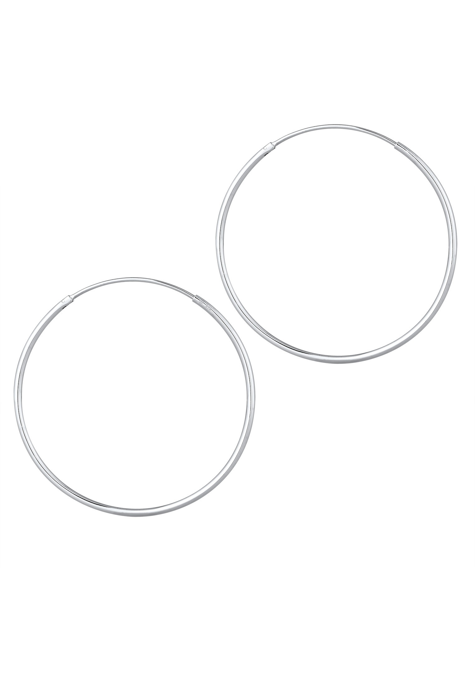Elli Paar Creolen »Ohrringe Creolen Rund Basic Klassisch 925 Silber«