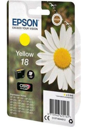 Epson Tintenpatrone »T1804, 18 (C13T18044012)«, original Druckerpatrone 18 gelb kaufen