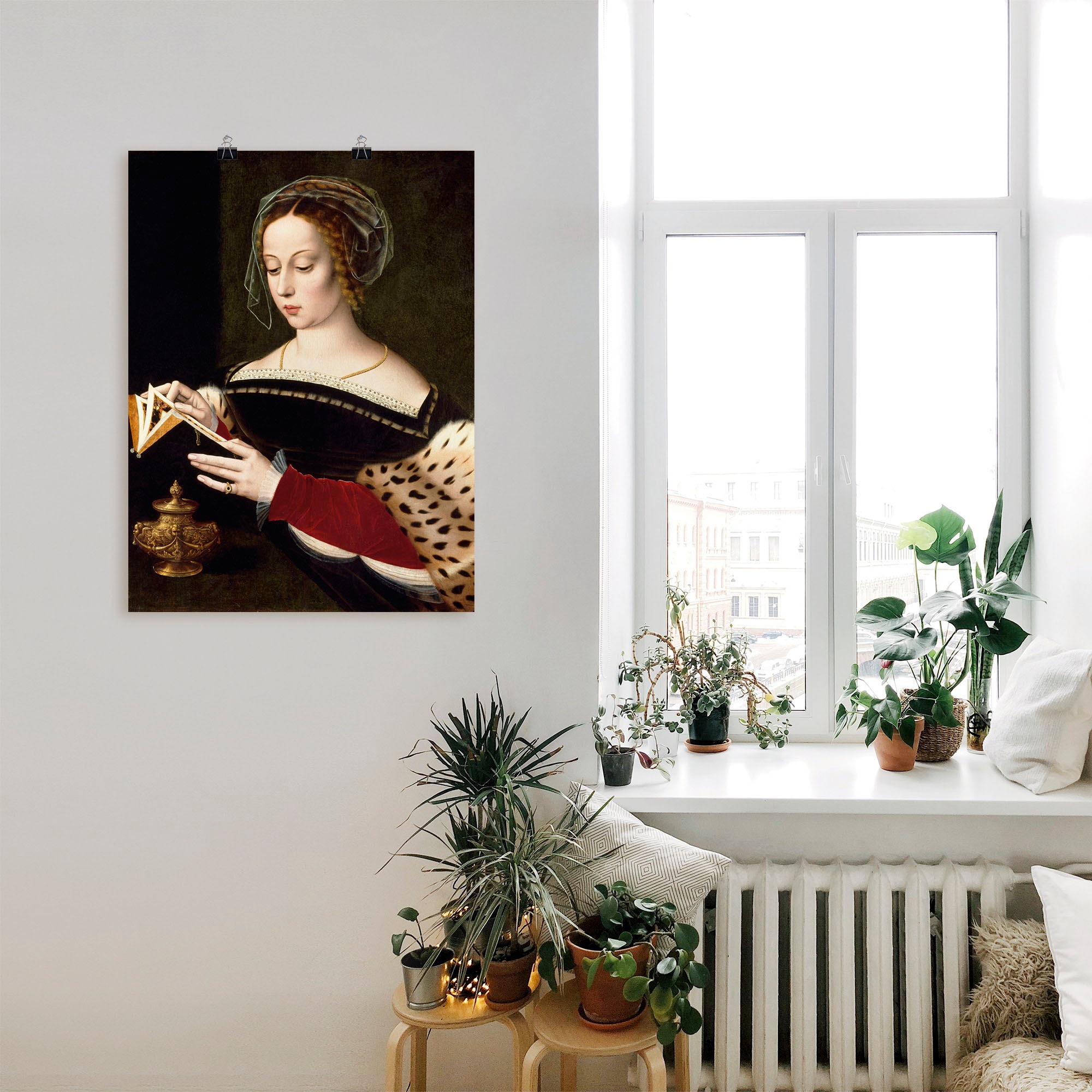 Artland Wandbild Rechnung als Größen Leinwandbild, Alubild, Wandaufkleber versch. Magdalena«, Portrait, »Die St.), auf lesende (1 Poster oder Maria in kaufen