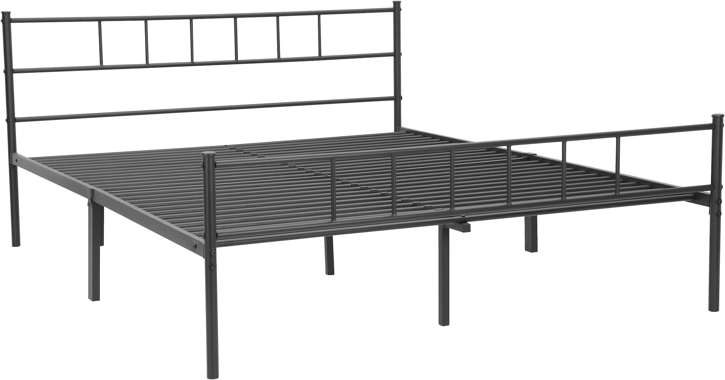 INOSIGN Metallbett »Amrum Bett Bettgestell Bettrahmen Einzelbett Doppelbett Stahlbett«, (2m Länge und in 4 Breiten wählbar - 90, 140, 160, 180 cm), Schlafzimmerbett inkl. 26 Lattenroste zum Schutz der Matratze