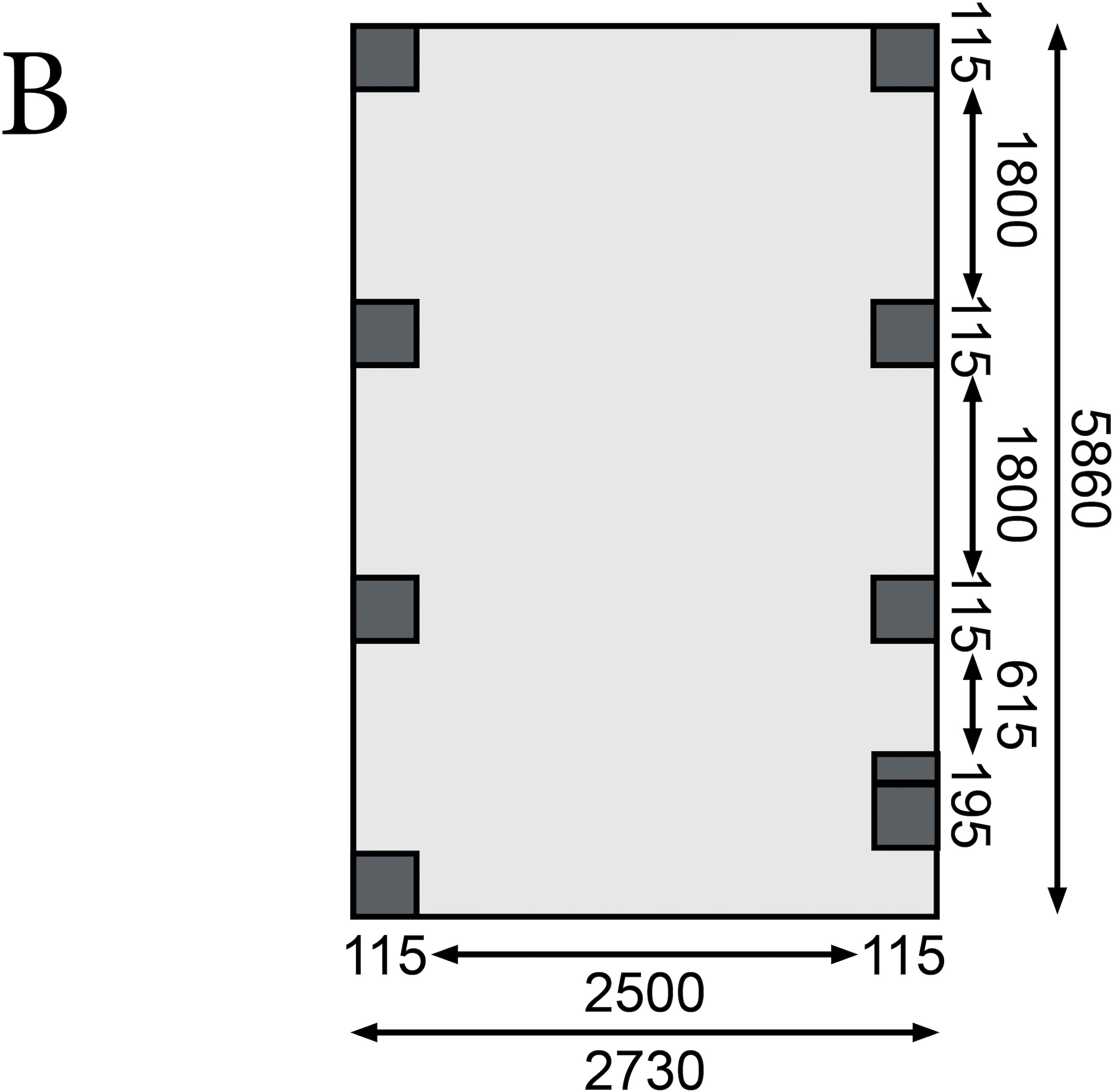 Karibu Einzelcarport »»Classic 2 SET« Stahl-Dach Variante B, mit einem Einfahrtsbogen« Massivholz 250 cm KDI aus Masivholz