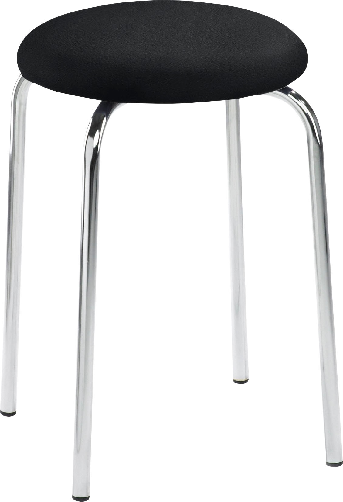 Mayer Sitzmöbel, Sitzhocker »1134« 1 Stk. tlg. Hocker 1134, Brillantschwarz, 100% Polyesterstrick mit Beschichtung 100% Vinyl, B/H/T: 48 cm x 48 cm x 