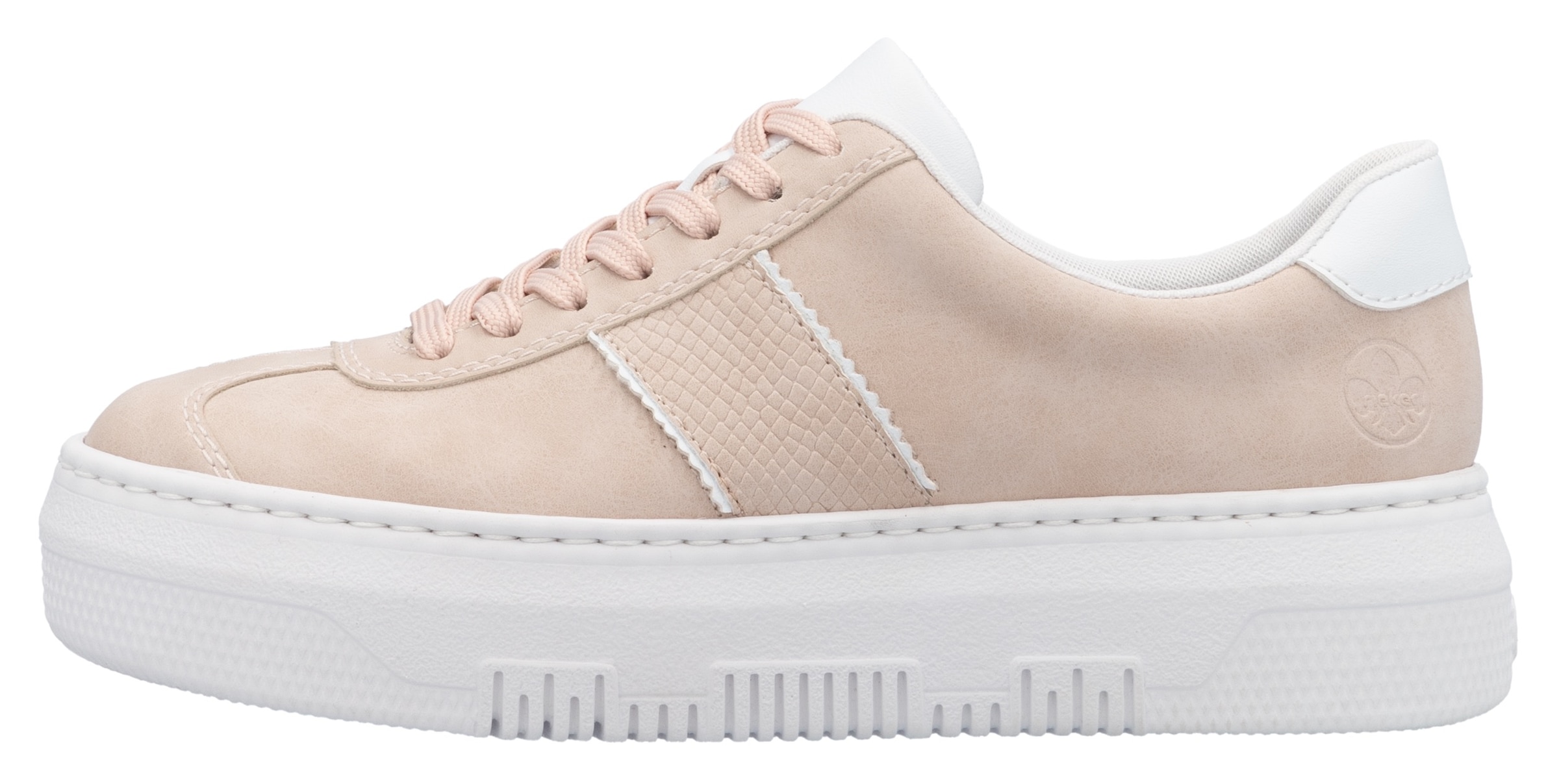 Rieker Plateausneaker, Schnürschuh, Halbschuh, Freizeitschuh mit gepolstertem Schaftrand