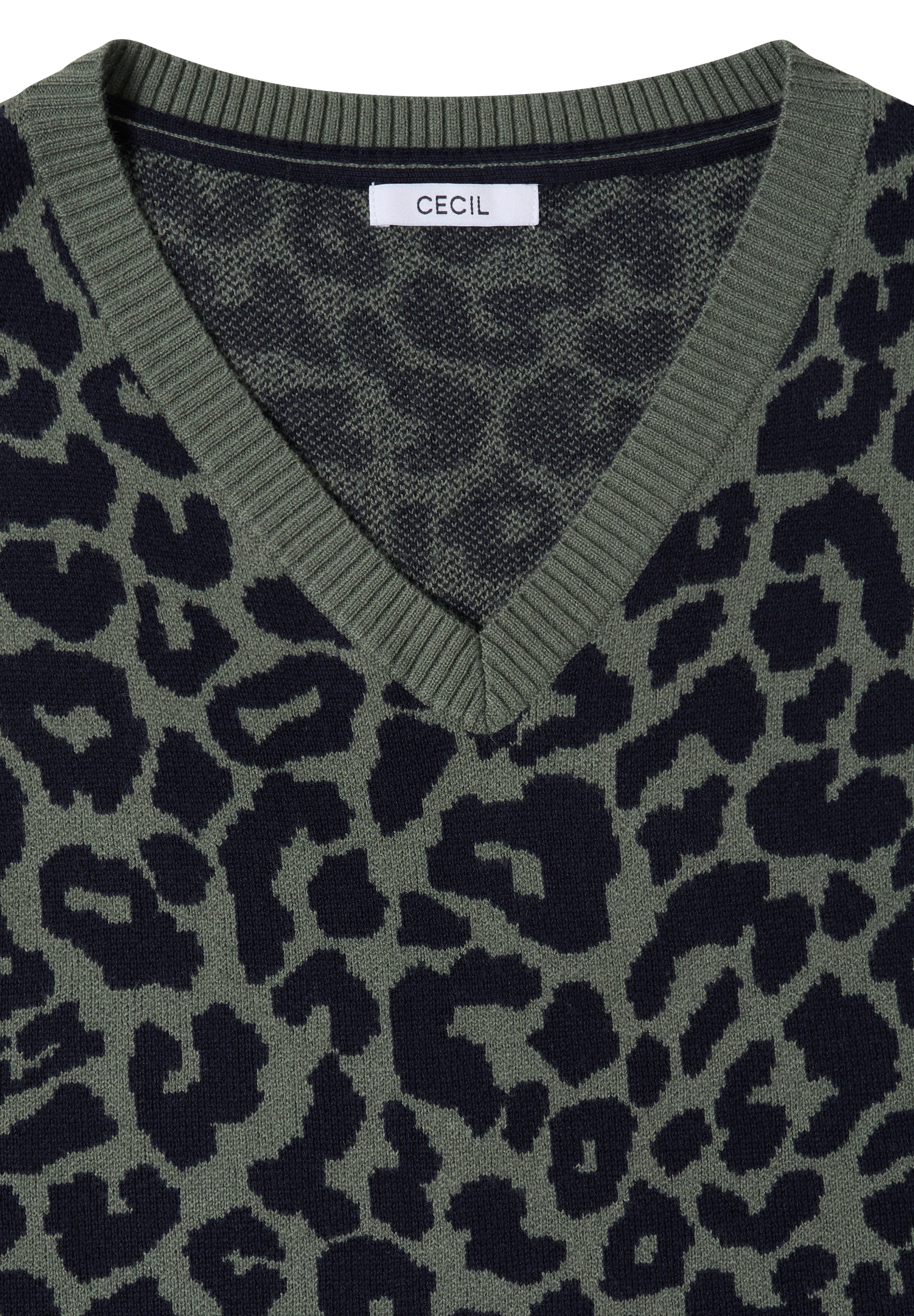Cecil Pullunder Sommer-Weste mit V-Neck und Leo-Muster