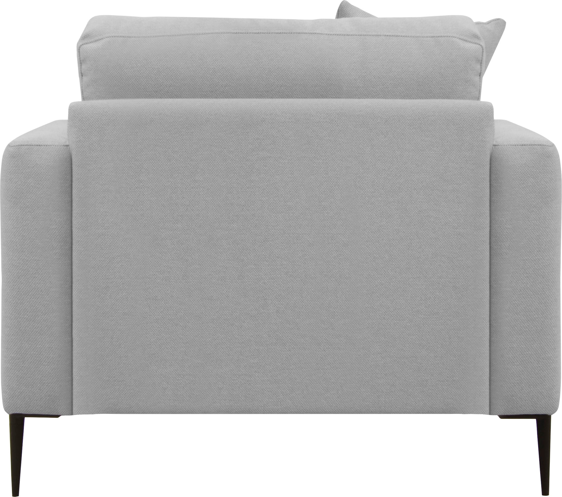 Leonique Sessel »Cozy Loungesessel, Designersessel, Maße B/T/H: 91/97/80 cm«, mit Metallbeinen und Zierkissen