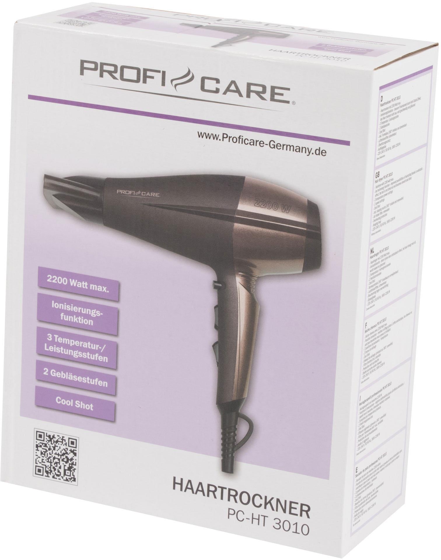 ProfiCare Haartrockner »PC-HT 1 mit 2200 XXL Aufsätze 3010«, Garantie W, Jahren 3