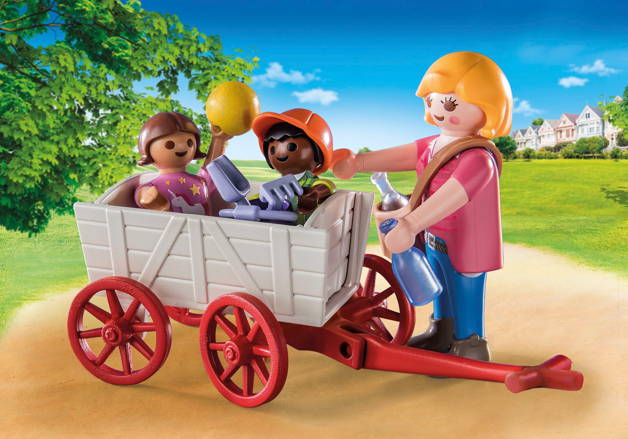 Playmobil® Konstruktions-Spielset »Starter Pack, Erzieherin mit Bollerwagen (71258), City Life«, (25 St.), Made in Europe