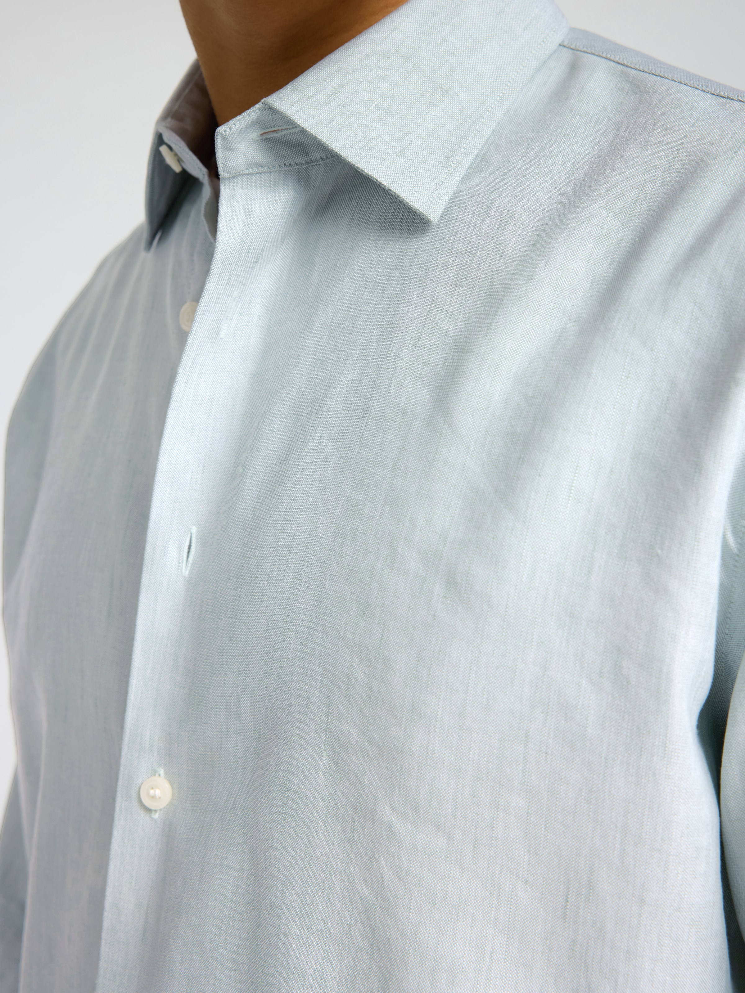 SELECTED HOMME Langarmhemd »SLHREG-LEO LIGHT SHIRT LS NOOS«, mit Lyocell und Leinen