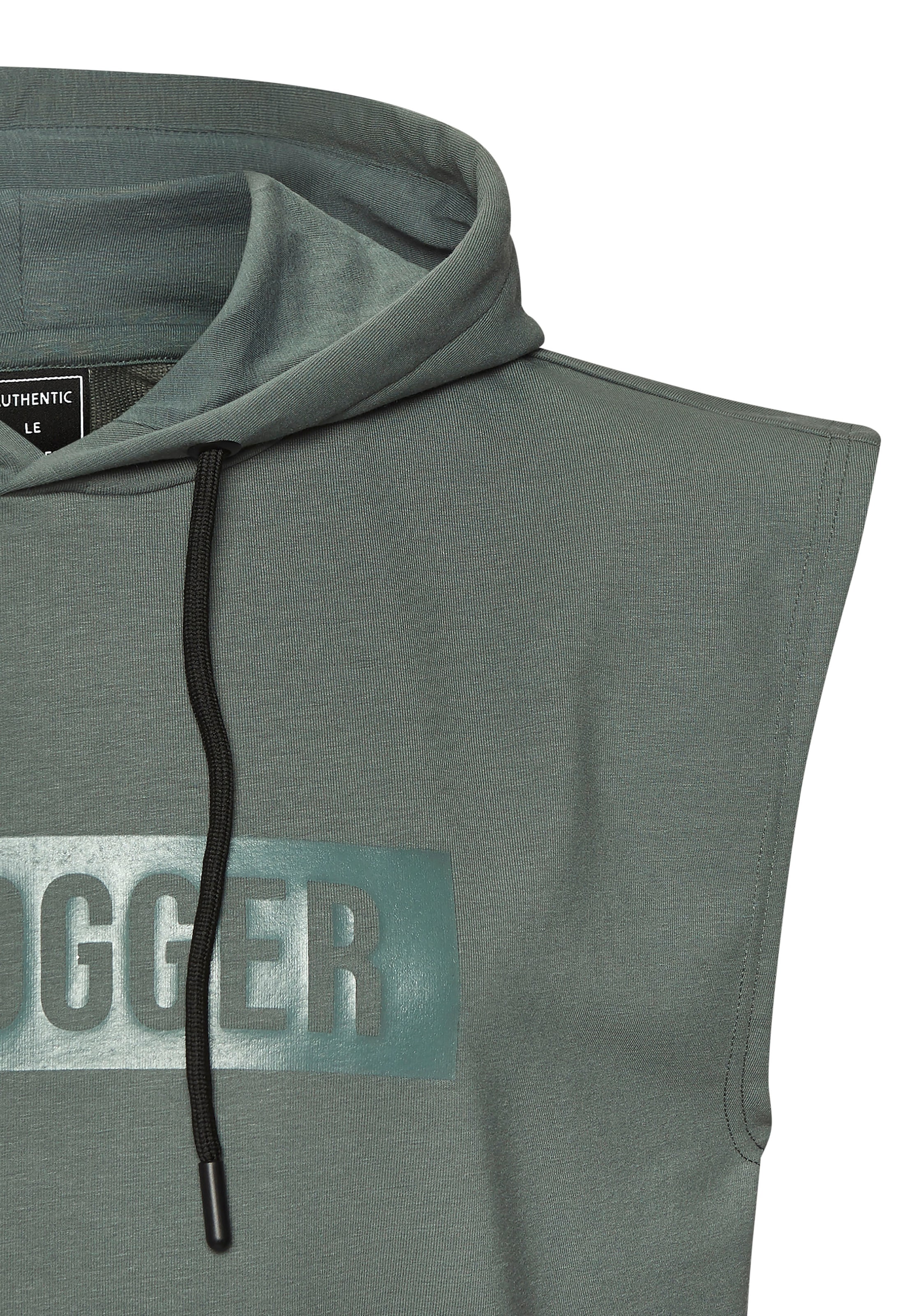 le jogger® Kapuzenpullover, mit Druck und Kordelzug