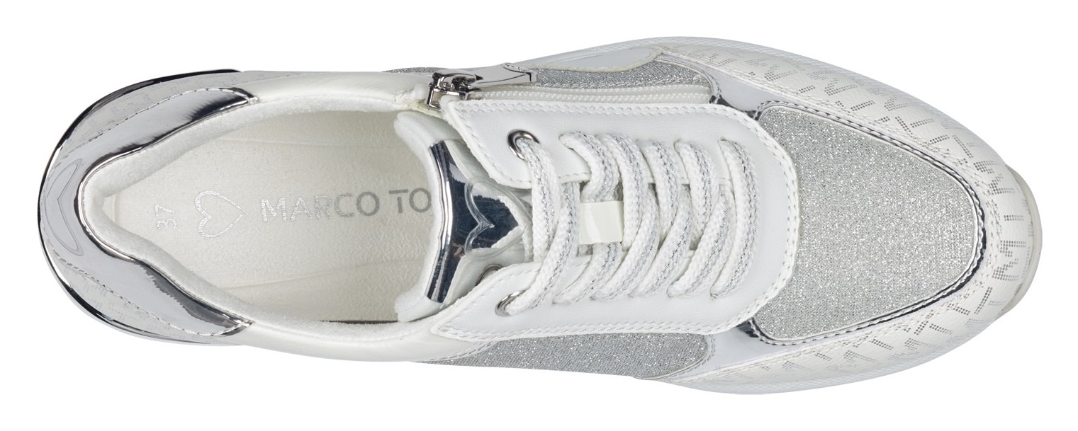 MARCO TOZZI Keilsneaker  , Freizeitschuh, Halbschuh, Schnürschuh in veganer Verarbeitung