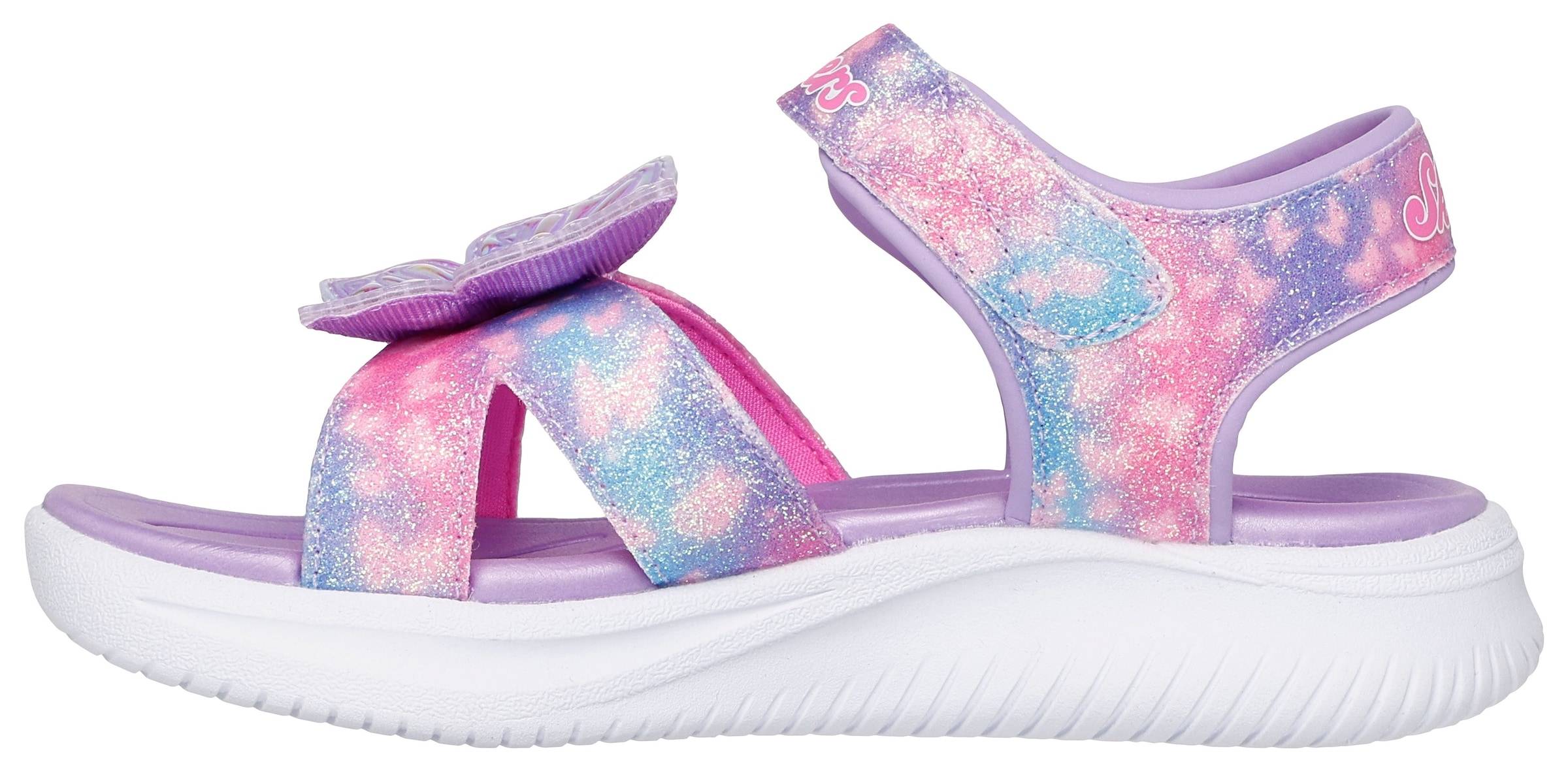 Skechers Sandale »JUMPSTERS SANDAL-BUTTERFLY BRITES«, Blink,-Klettschuh, Schmetterlingdesign, Größenschablone zum Download