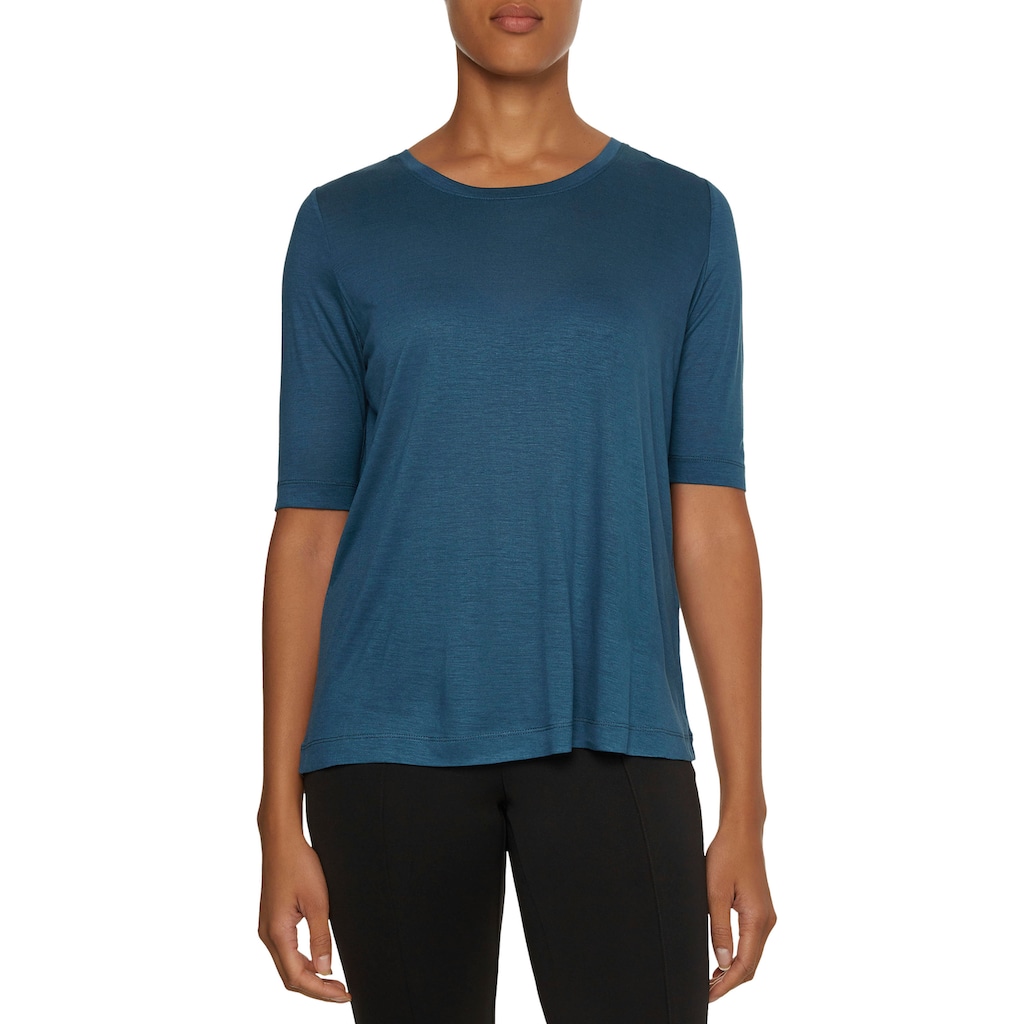 Calvin Klein Rundhalsshirt »MODAL SILK RELAXED CREW NECK TEE« mit Ton-in-Ton Calvin Klein Logo Calvin Klein Rundhalsshirt »MODAL SILK RELAXED CREW NECK TEE« mit Ton-in-Ton Calvin Klein Logo