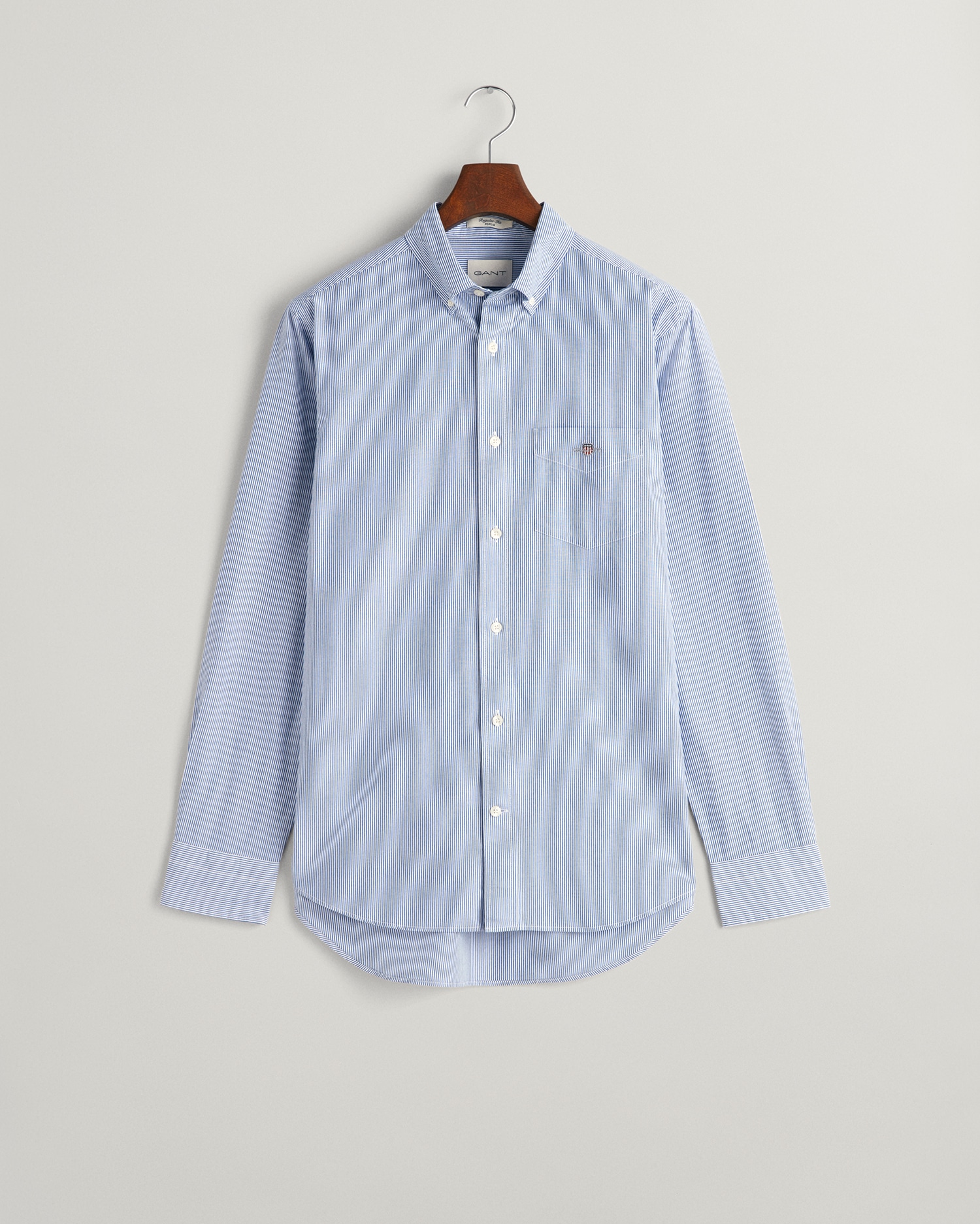 Gant Langarmhemd »REG POPLIN BANKER SHIRT« Banker Stripe Popeline, leichte Baumwolle