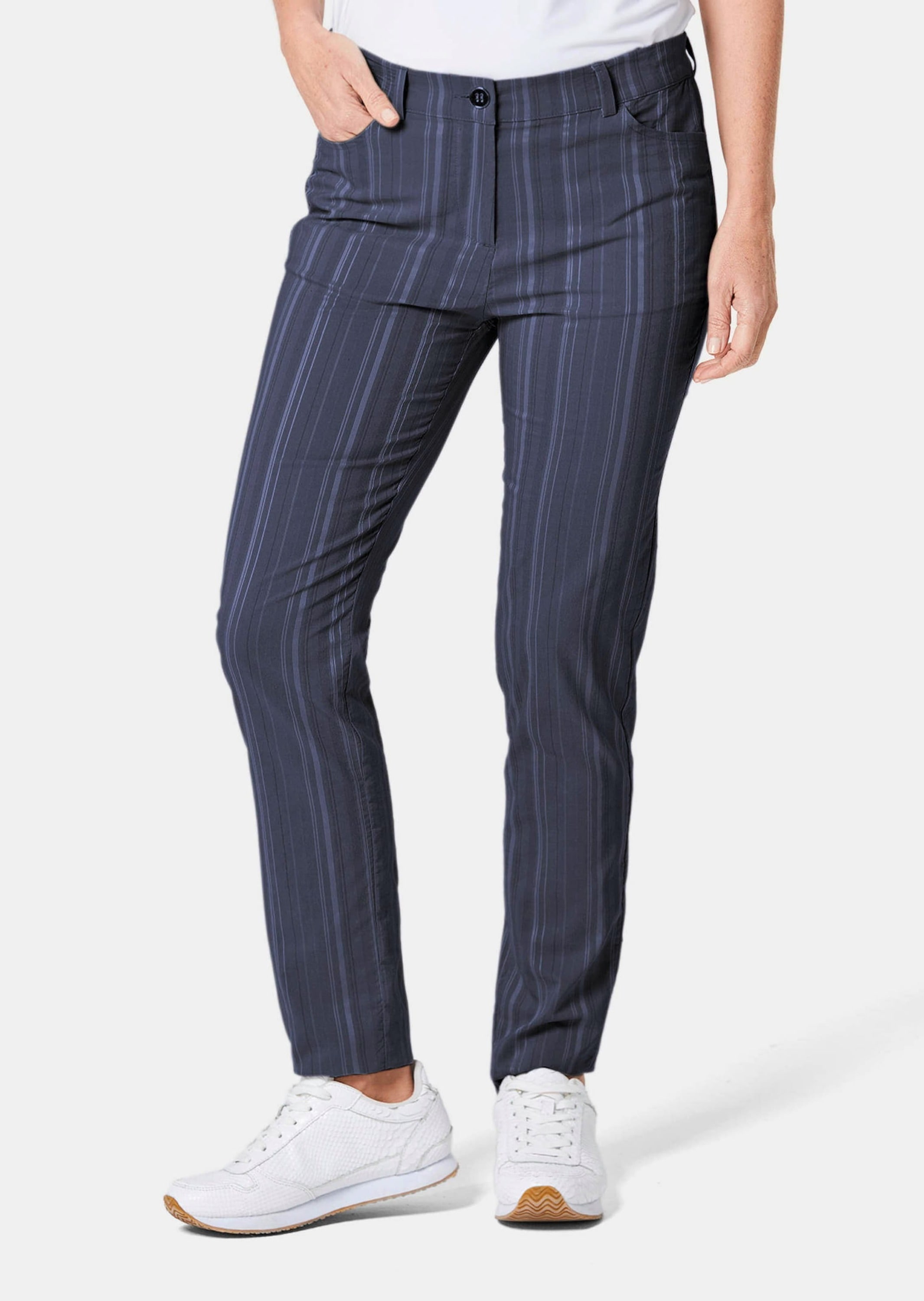 GOLDNER Stoffhose »Struktur-Hose Sportliche Strukturhose in elastischer Ware«