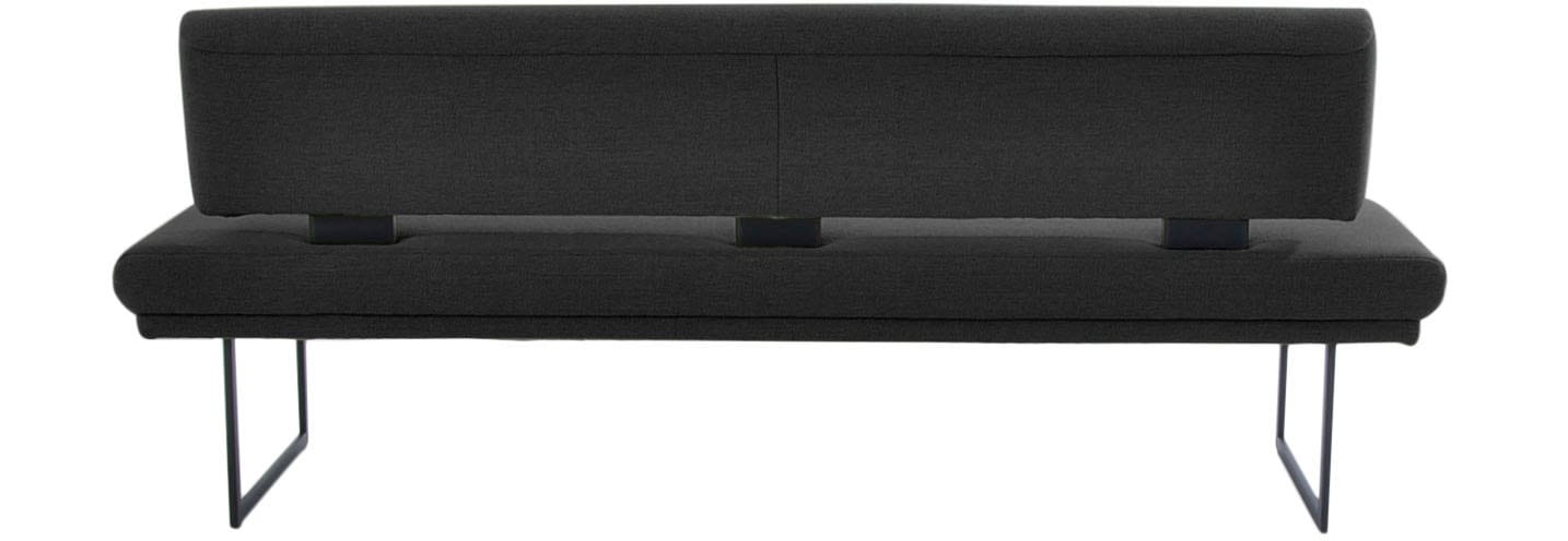 K+W Komfort & Wohnen Polsterbank »Longbeach«, (1 St.), mit Metallkufen in schwarz Struktur, in der Breite 204cm oder 224cm