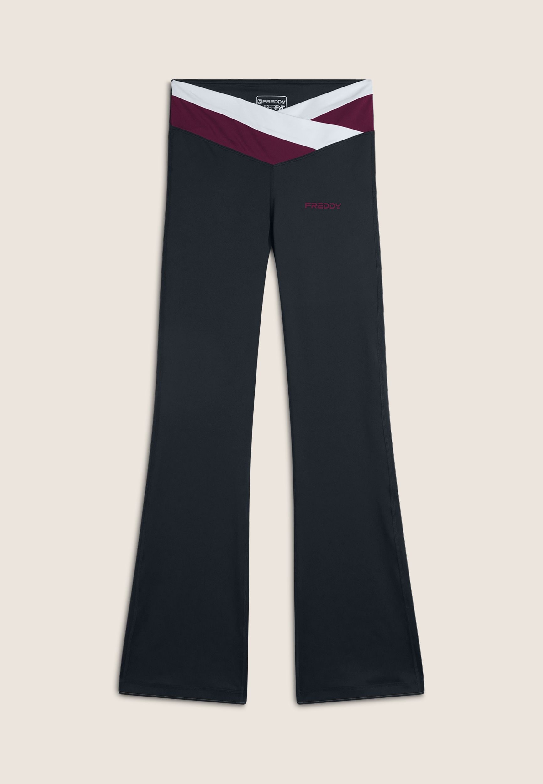 Freddy Jazzpants »SUPERFIT Leggings Flared High Waist«, mit überkreuztem Bund