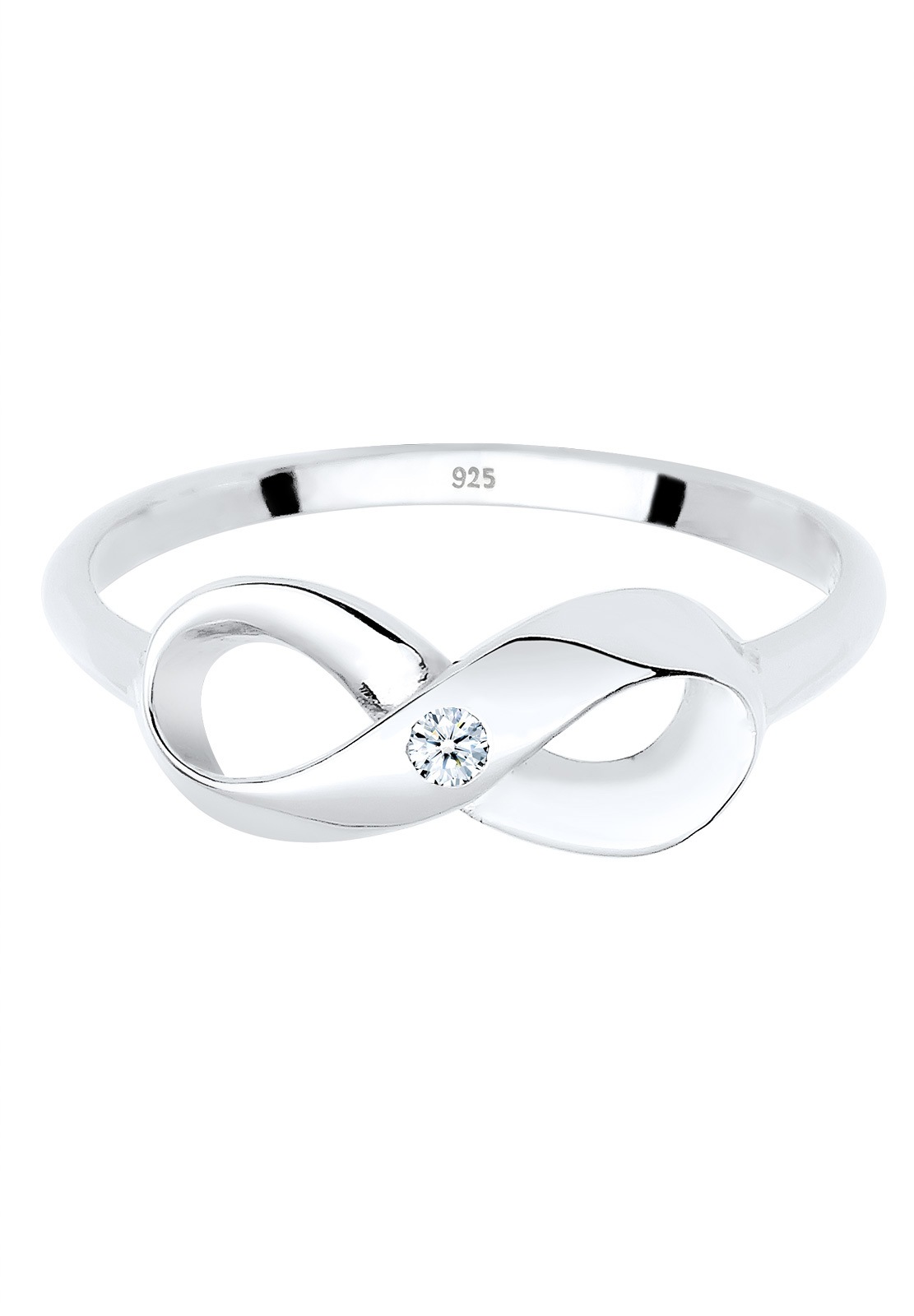 Elli DIAMONDS Verlobungsring »Ring Infinity Diamant Weiß Brillantschliff (0.03 ct) 925 Sterling Silber«