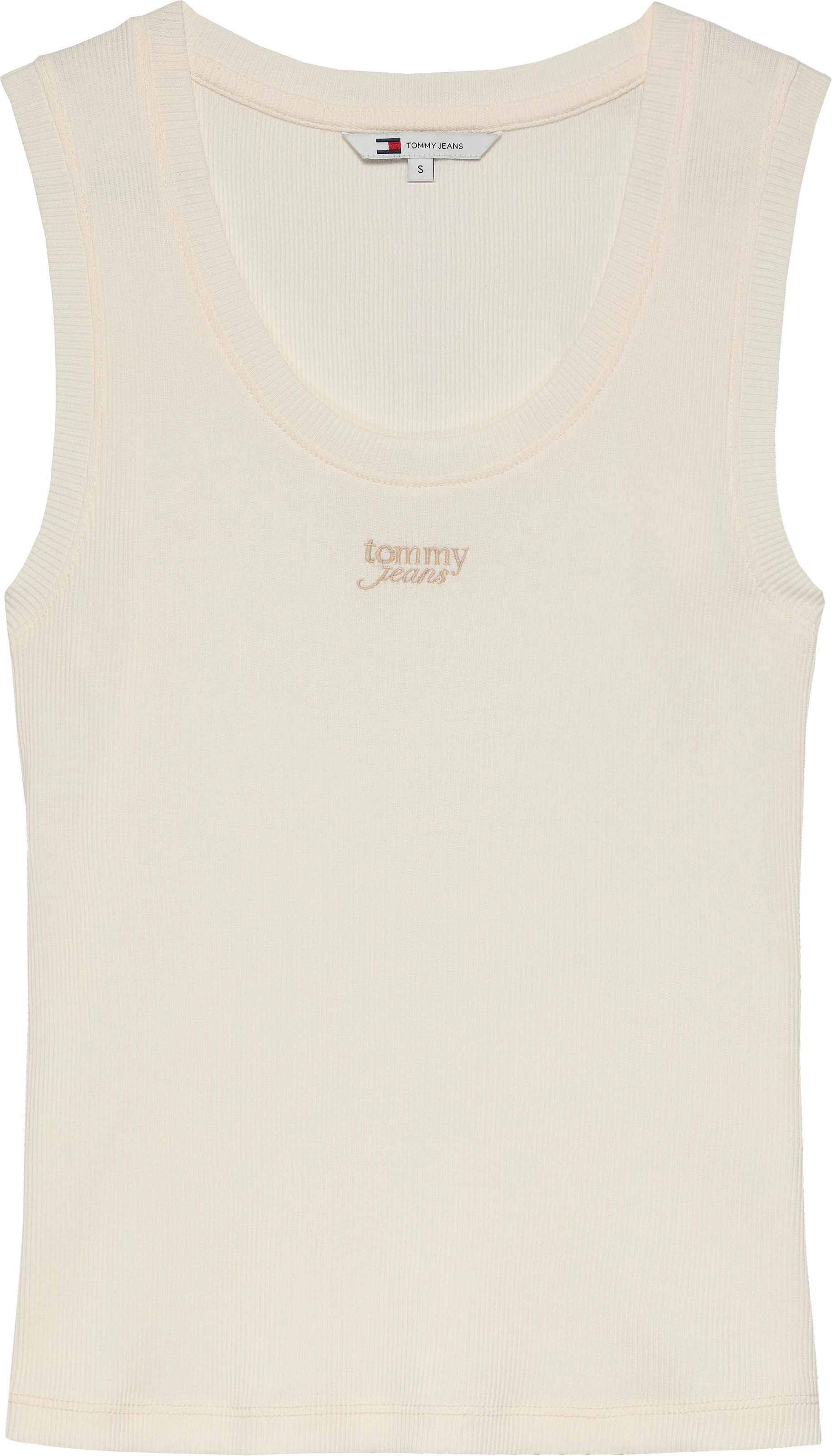 Tommy Jeans Tanktop »TJW SLIM SCRIPT RIB TANK TOP«, mit Logostickerei