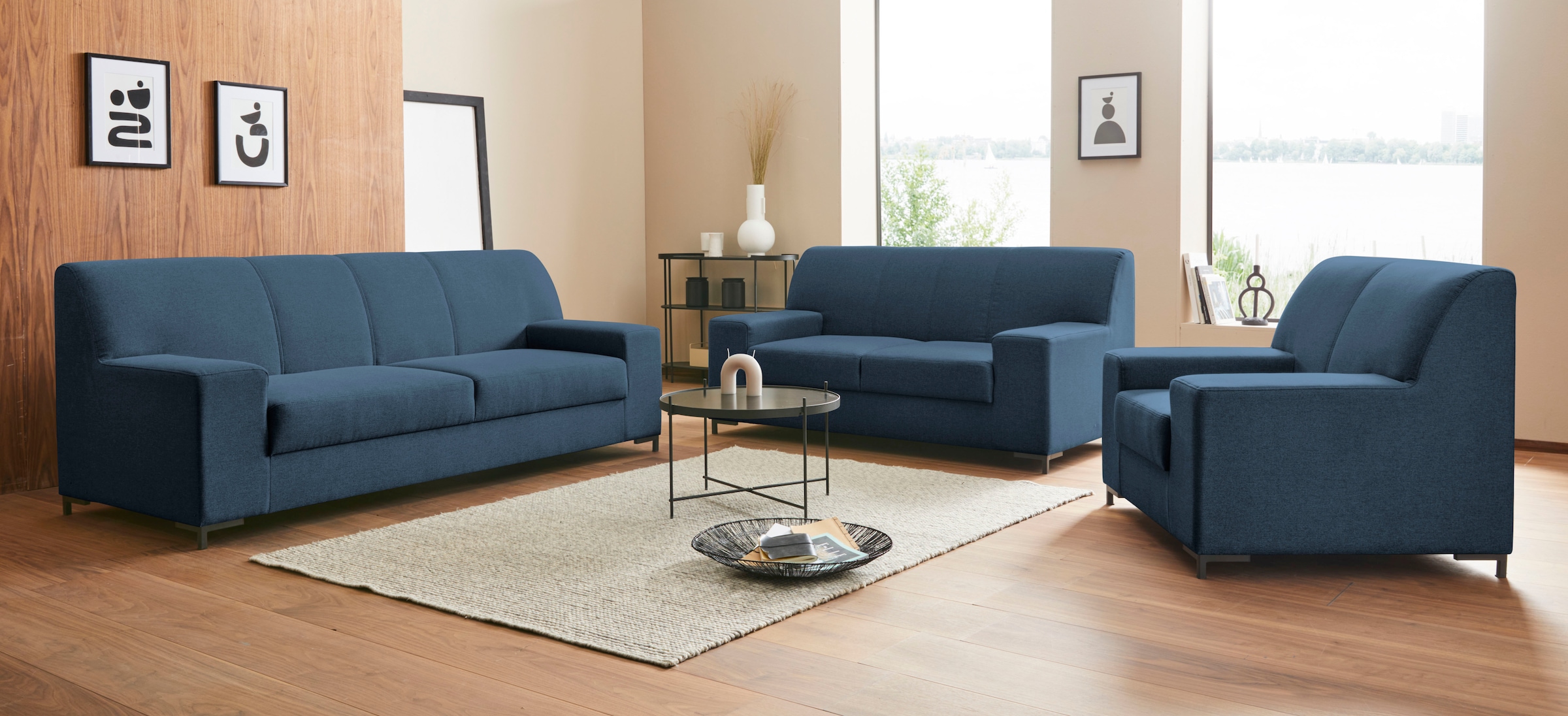 DOMO collection Sessel »Ledas kubisch und komfortabel, flache Armlehnen, eleganter Fuß,« in vielen Farben erhältlich