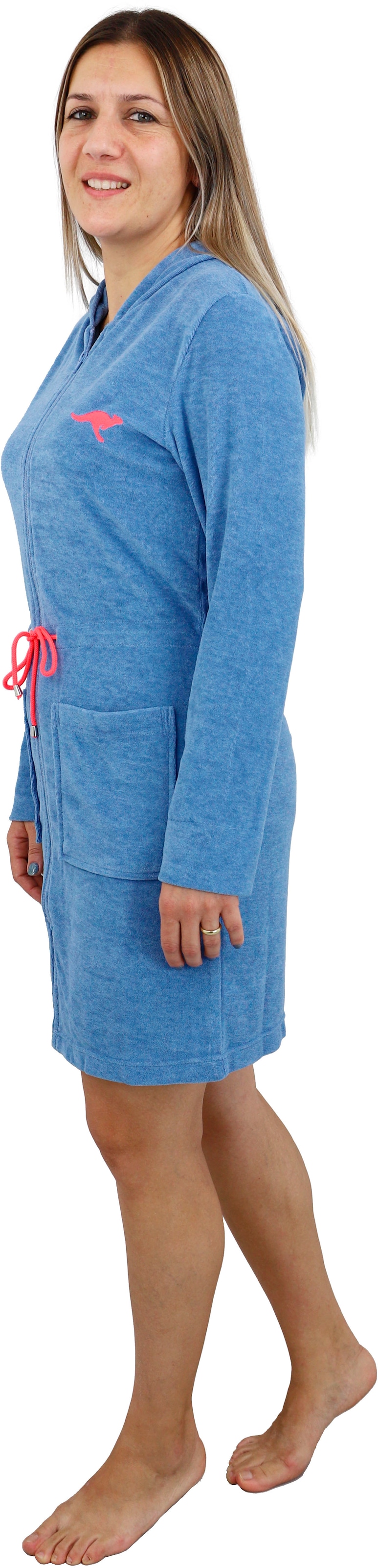KangaROOS Damenbademantel »Kira«, (1 St.), mit Bindekordel, kurz, Bademäntel  für Damen, XS-3XL online kaufen
