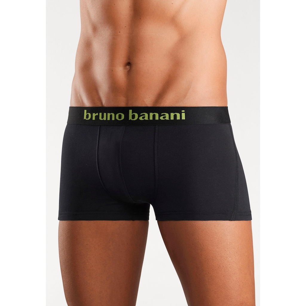 Bruno Banani Boxershorts, (Packung, 4 St.), in Hipster-Form mit Logo Webbund