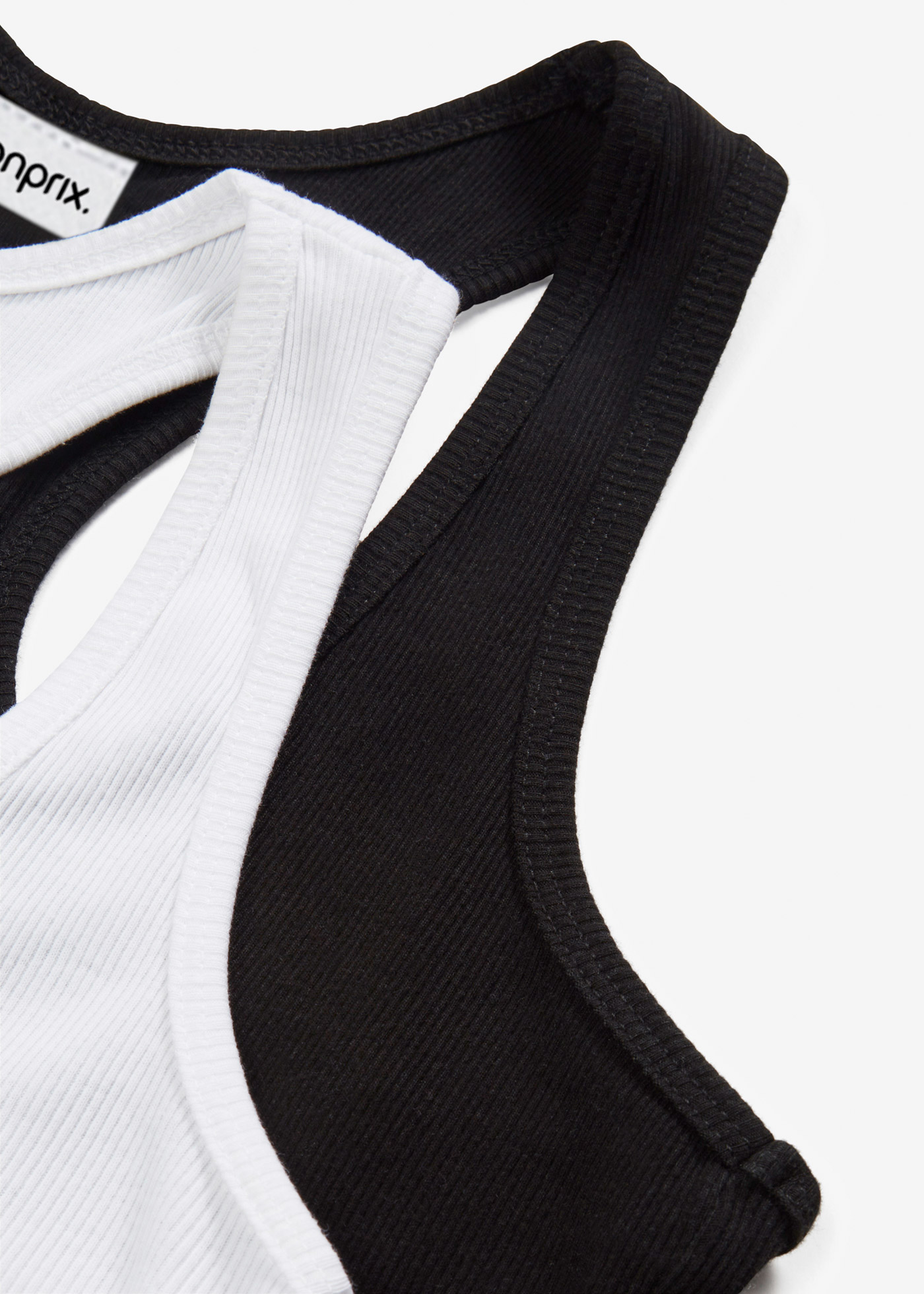 bonprix Tanktop Packung, 2 Ringerrücken, Ripp-Qualität