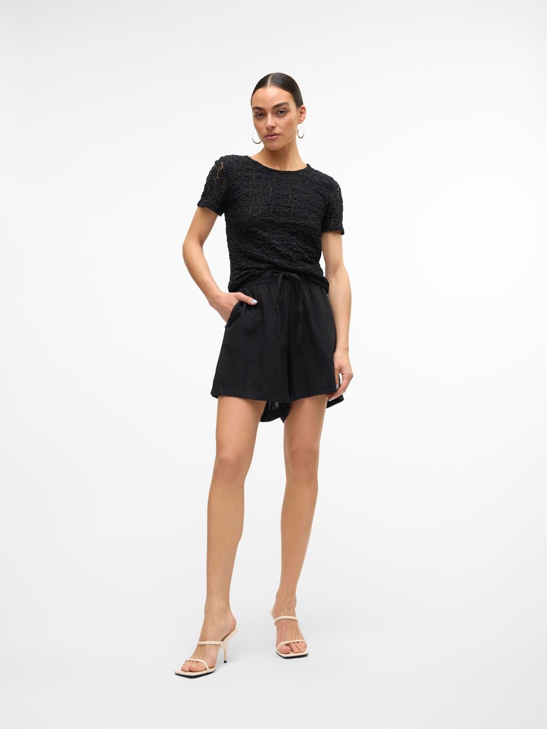Vero Moda Shorts »VMLINN LINEN SHORTS WVN NOOS«, mit Leinen
