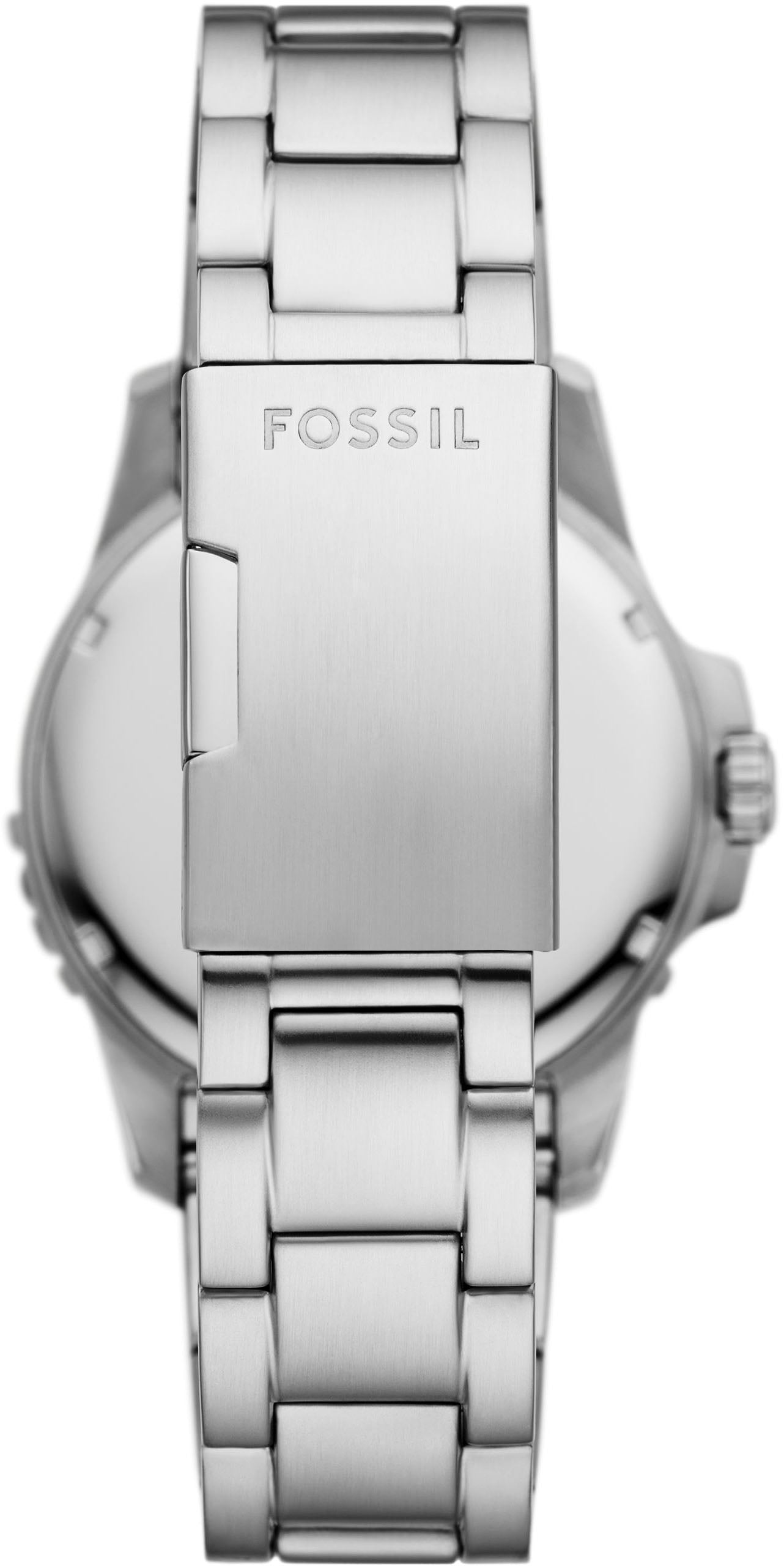 Fossil Quarzuhr »FOSSIL BLUE«, Armbanduhr, Herrenuhr, Datum, Edelstahlarmband, bis 10 bar wasserdicht