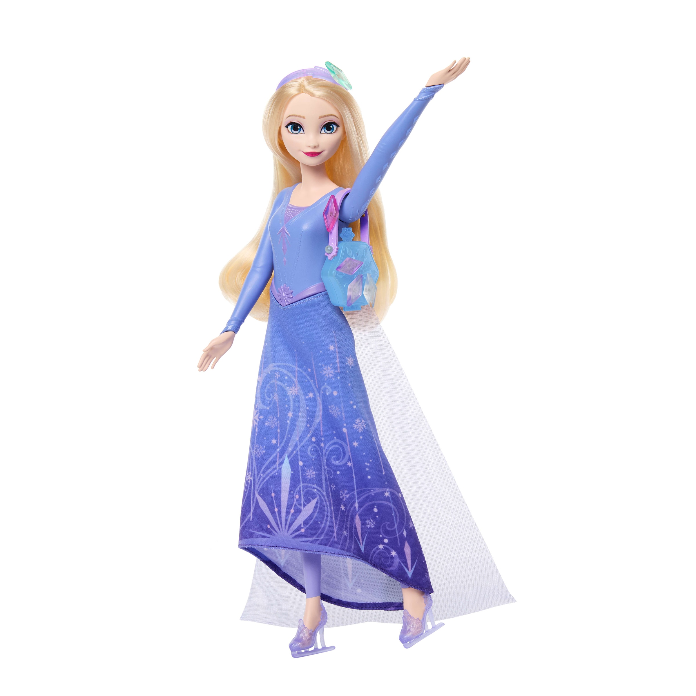 Mattel® Anziehpuppe »Disney Die Eiskönigin Jewel Reveal, Eisläuferin Elsa«