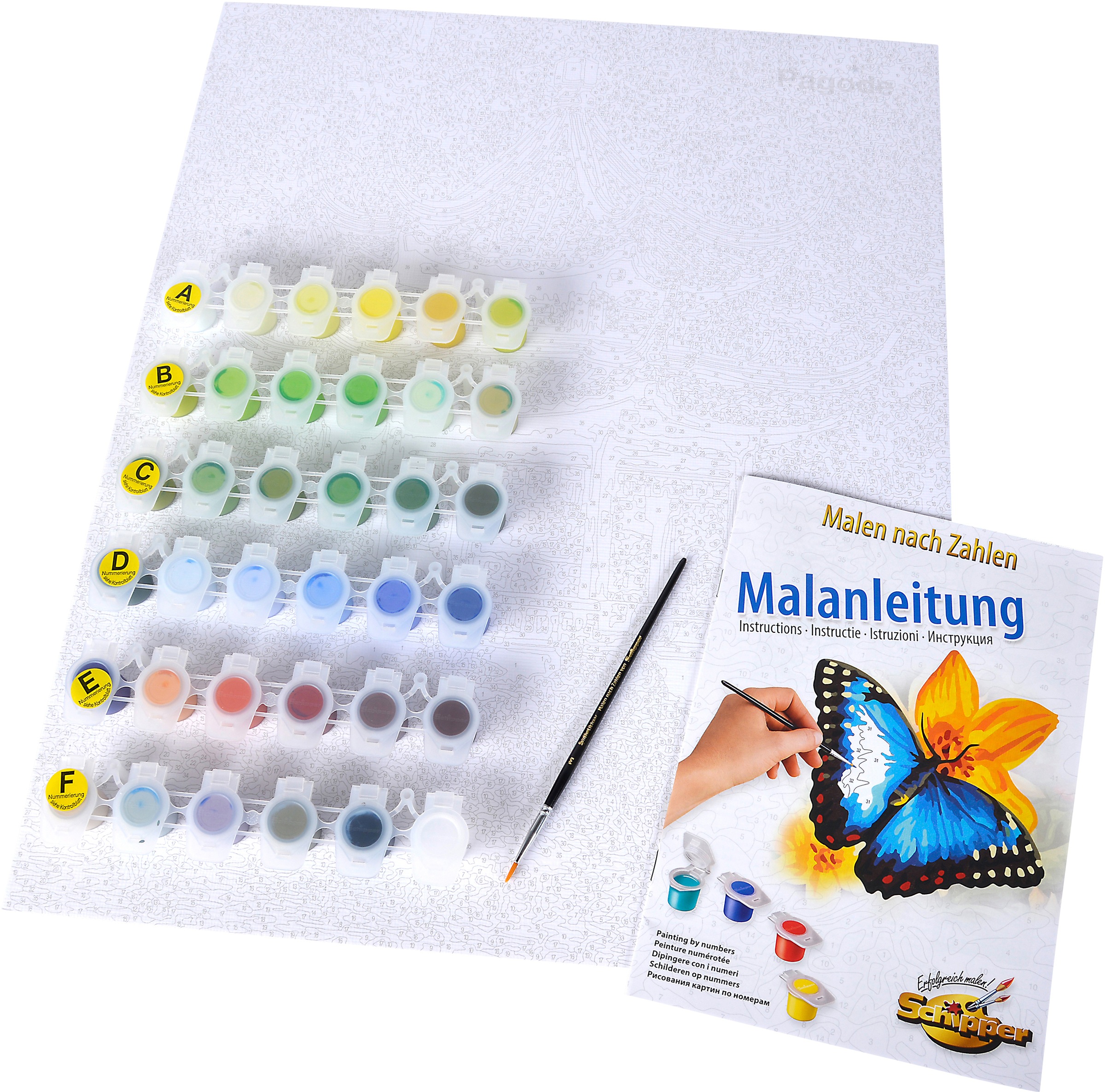 Schipper Malen nach Zahlen »Meisterklasse Premium - Pagode im japanischen Garten« Made in Germany