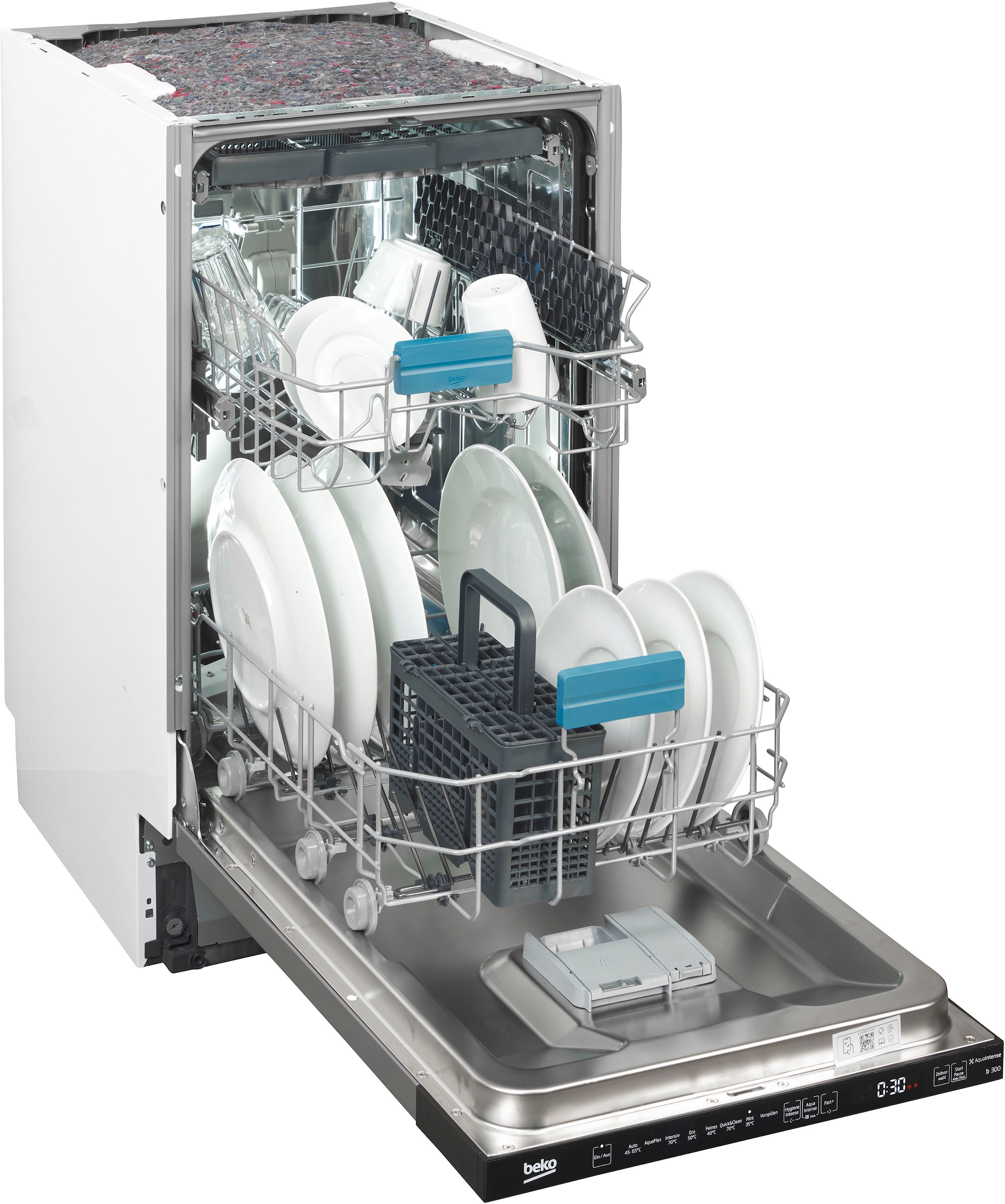 BEKO vollintegrierbarer Geschirrspüler »BDIS38120Q 7641701635« 11 Maßgedecke Doppelt gut organisiert – inklusive Besteckschublade und Besteckkorb