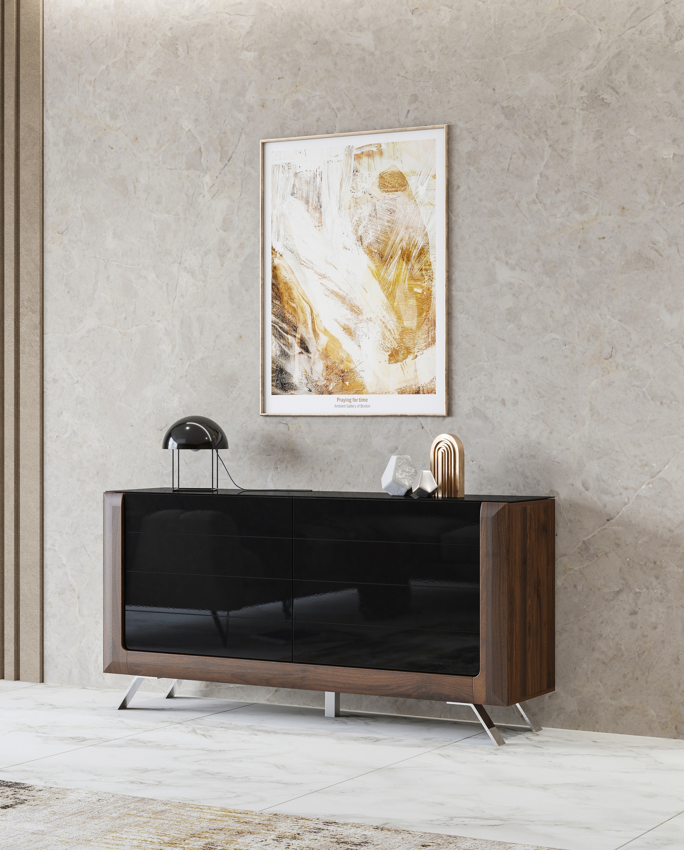 Leonique Sideboard »Kasai«, Breite 160,5 cm, mit 2 Türen