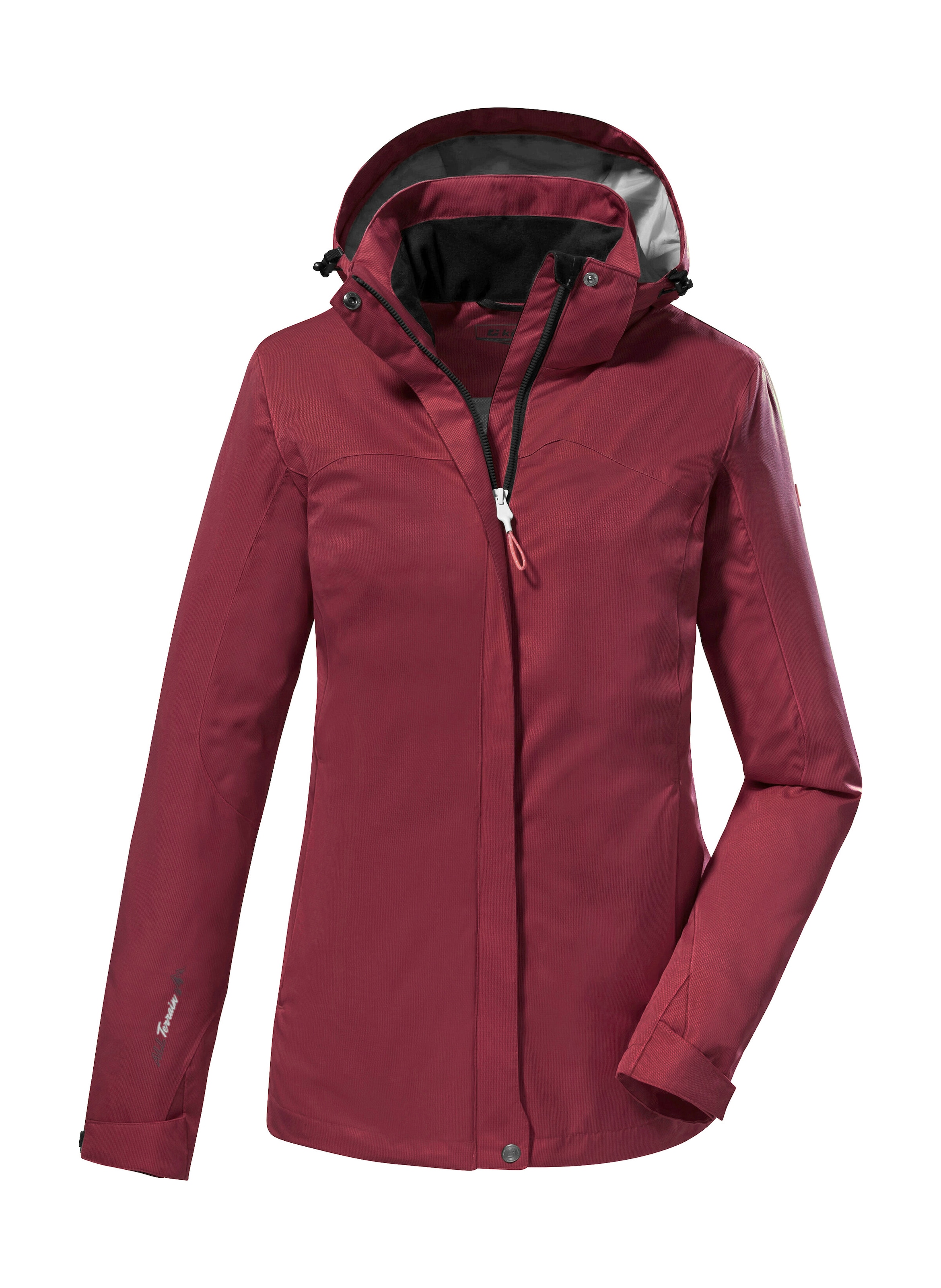 Killtec Outdoorjacke »KOS 133 WMN JCKT«, Wasser- und winddichte Damenjacke mit abnehmbarer Kapuze, PFAS-frei