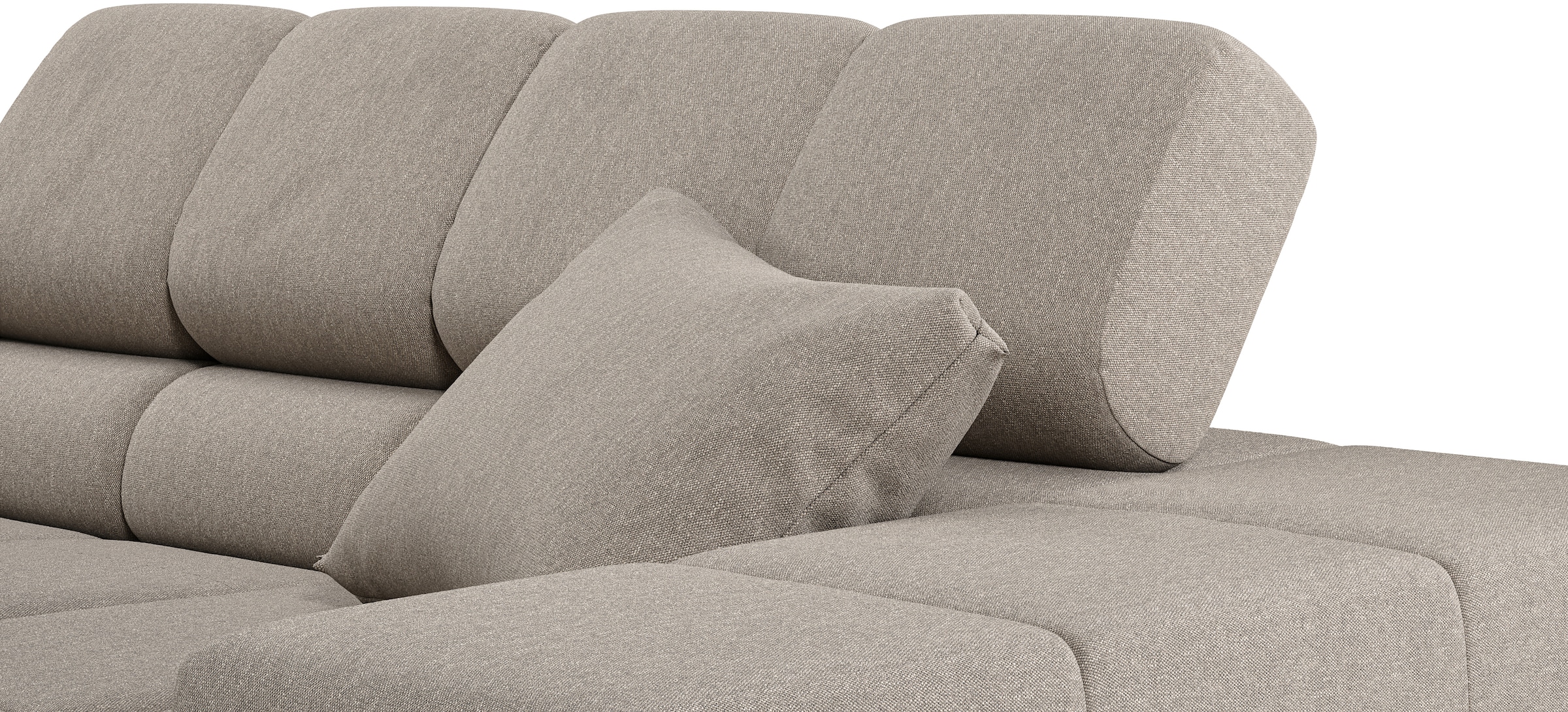 INOSIGN Ecksofa »Ancona incl. Kopfteilverstellung, Breite 319cm, L-Form«, wahlweise motorische Sitztiefenverstellung, auch in Cord + Easy Care