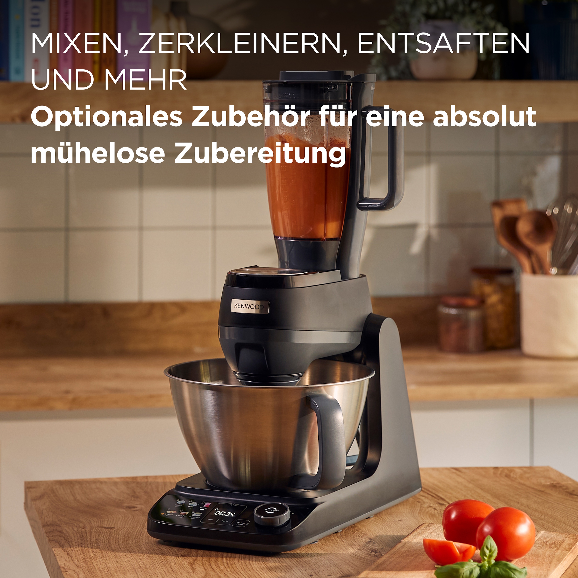 Kenwood Küchenmaschine »Multi Tasker KHC40.080BK« 4,3 L, Zerkleinerer, Entsafter, Mixer, Fleischwolf