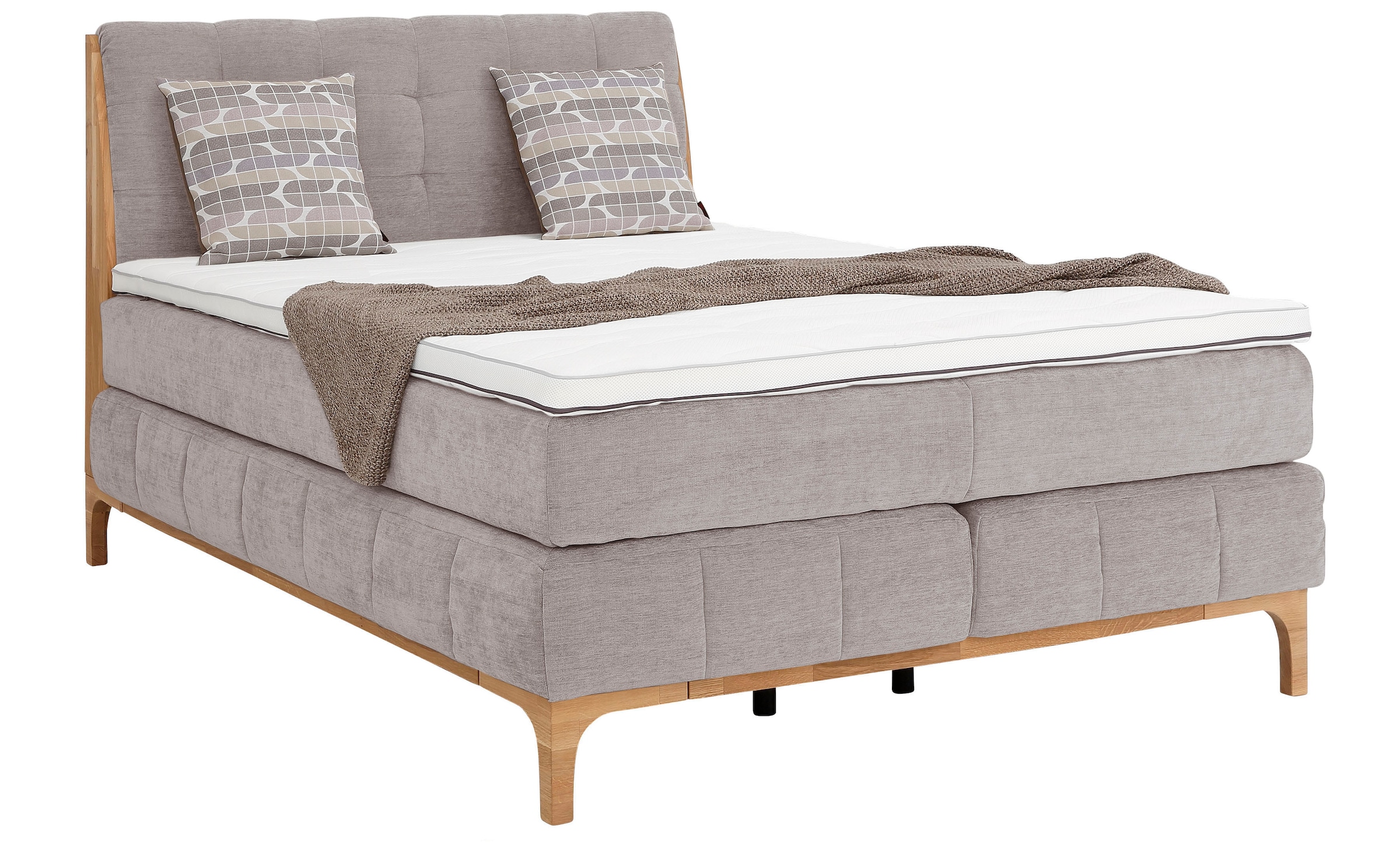 OTTO products Boxspringbett »Jelle«, (5 St.), zertifizierte, recycelte Bezugsstoffe, verschiedene Ausführungen