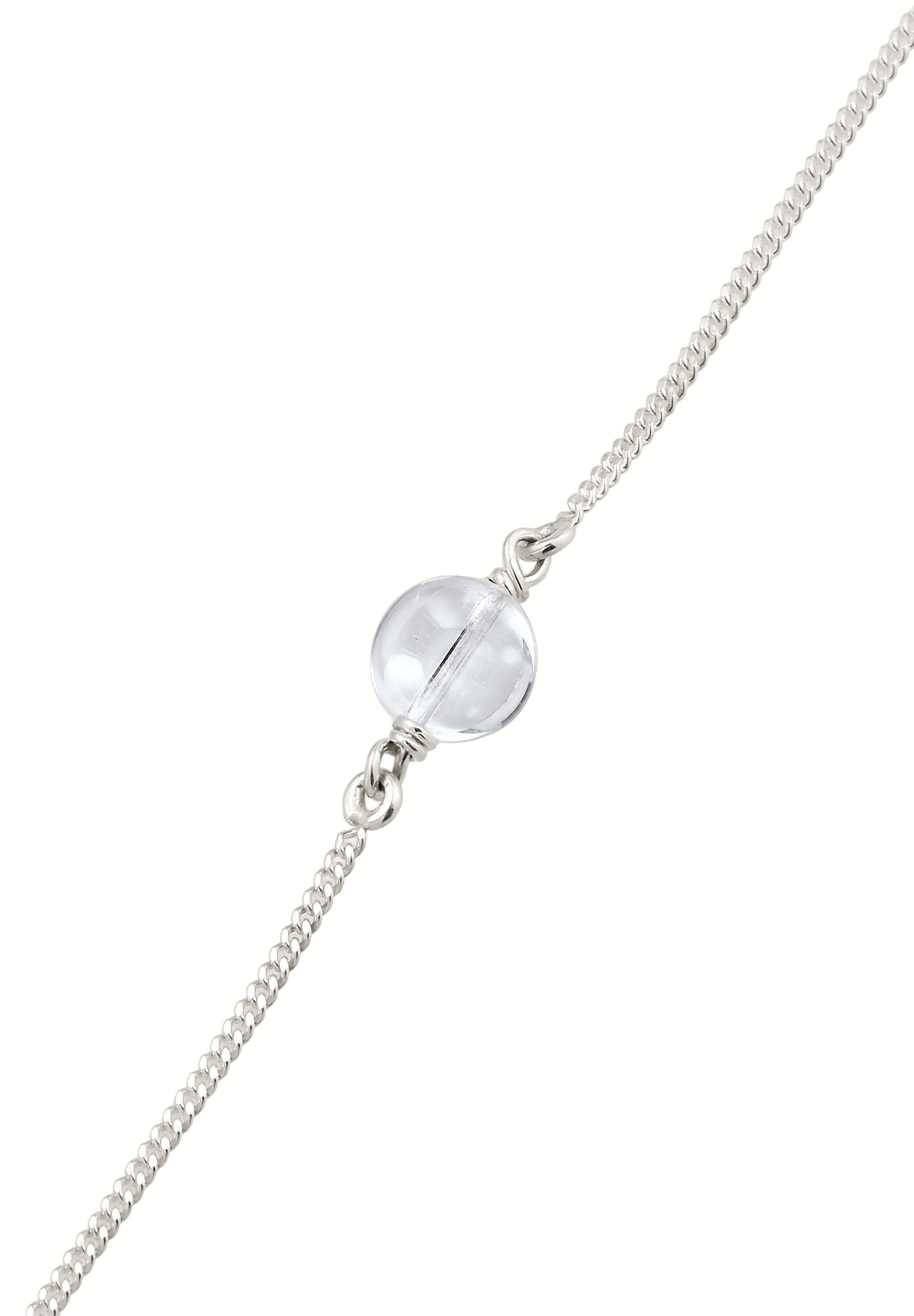 Elli Armkette »Armband Steine Kreis Bergkristall Transparent 925 Sterling Silber«