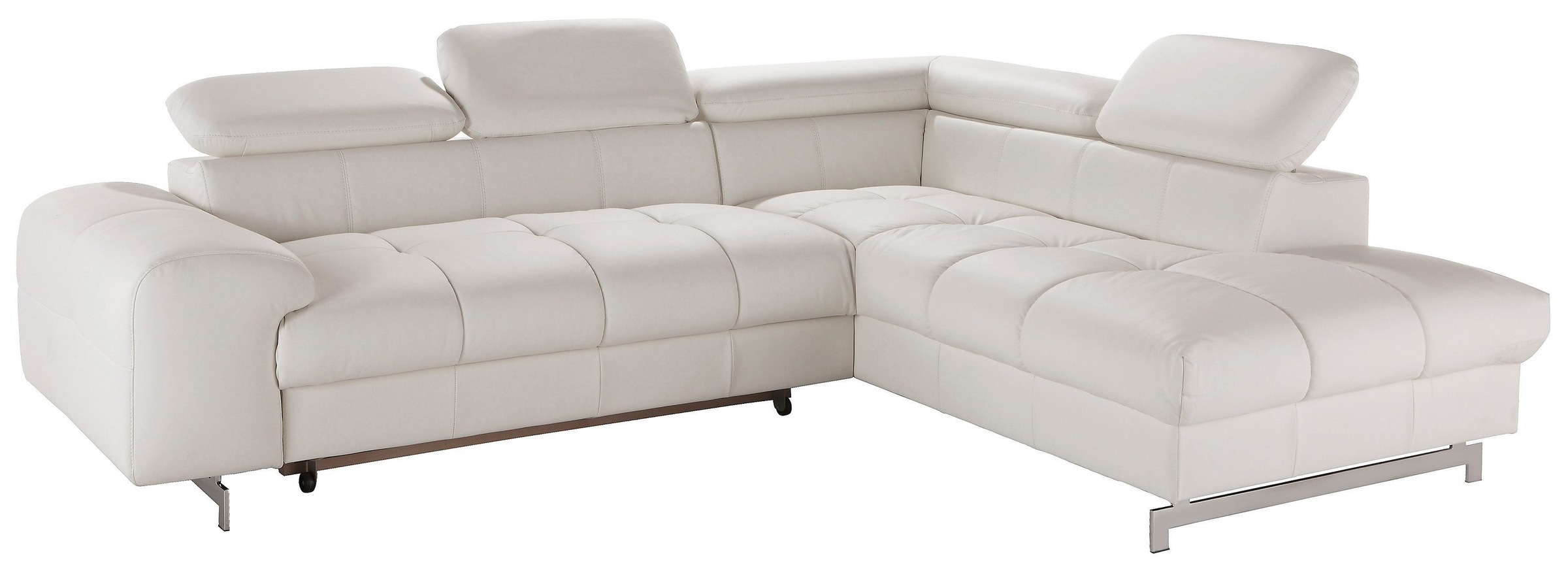 COTTA Polstergarnitur »Chef«, (Set), bestehend aus Ecksofa und Hocker, wahlweise mit Bettfunktion