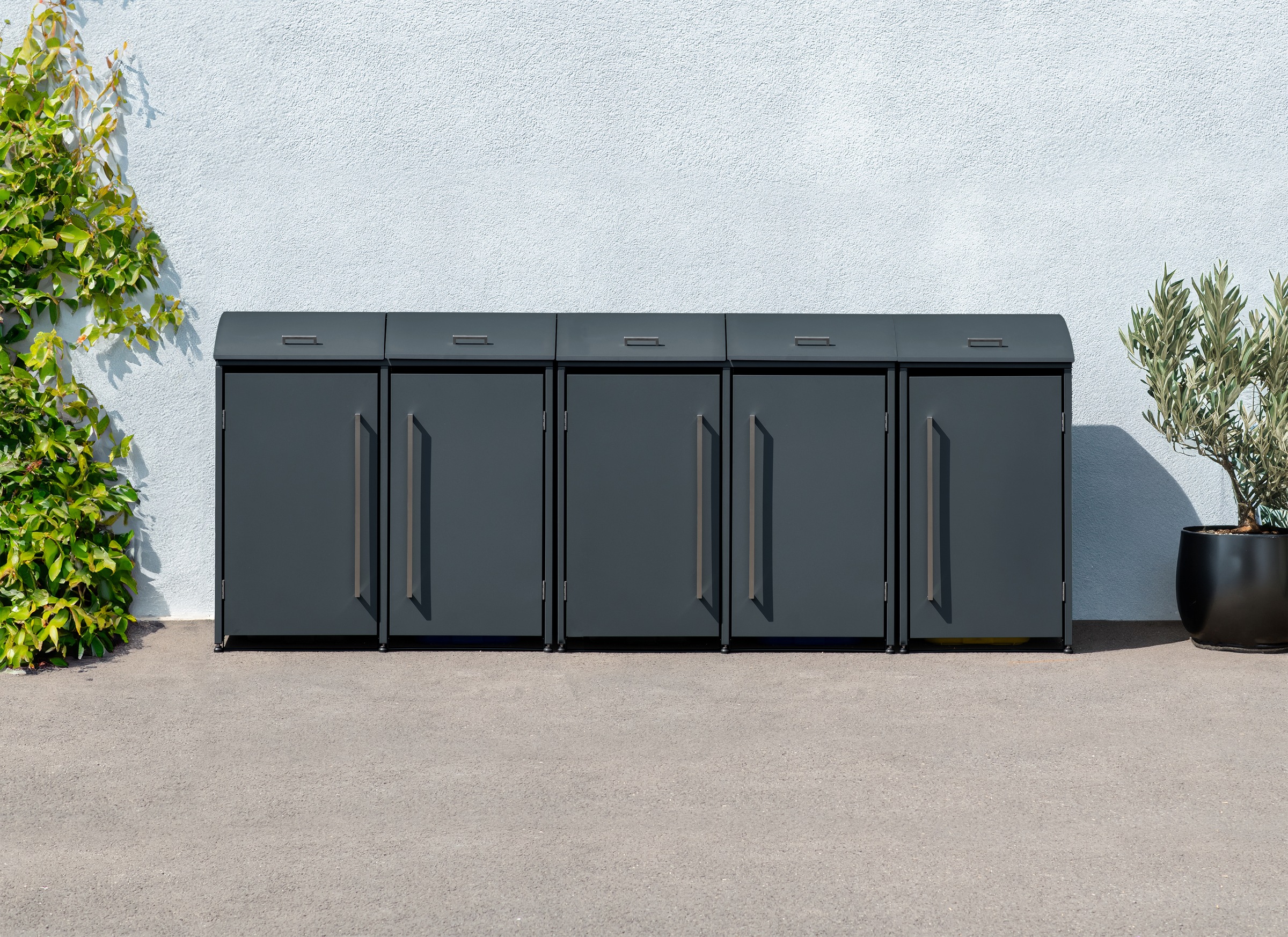 WESTMANN Mülltonnenbox »Moderna 5« Platz für 5 Mülltonnen je 240 L, BxHxT: 350x83x135 cm