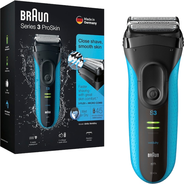 Braun Elektrorasierer »Series 3 ProSkin 3040s«, Präzisionstrimmer, Wet&Dry  mit 3 Jahren XXL Garantie