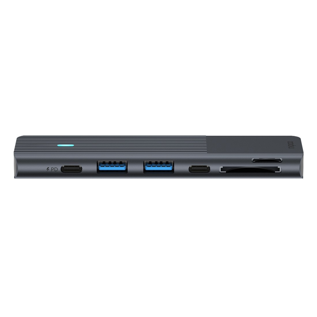 Rapoo USB-Adapter »UCM-2003 USB-C Multiport Adapter, 7in2, Grau«, USB-C zu HDMI-USB 3.0 Typ A-SD-Card-MicroSD-Card