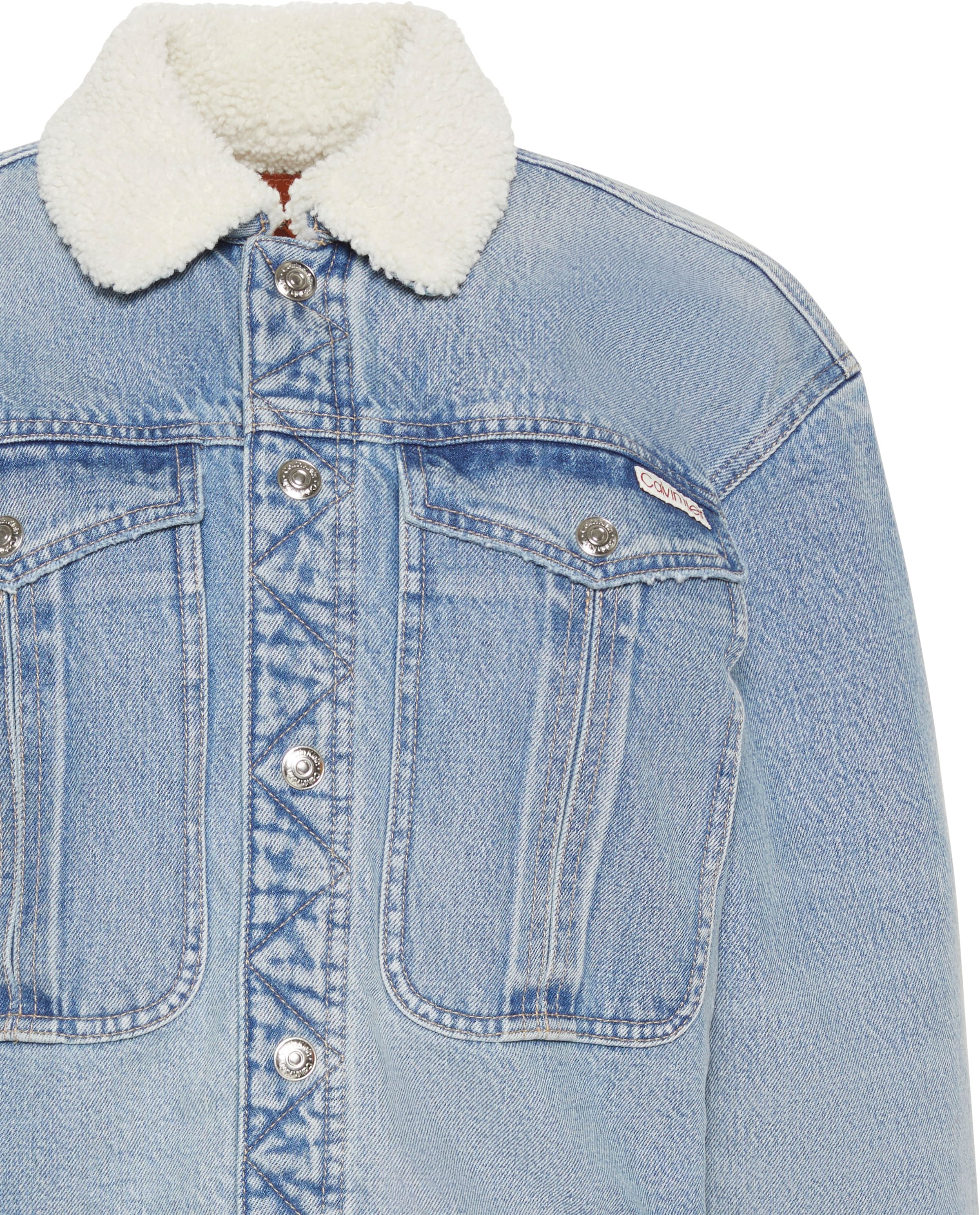 Calvin Klein Jeansjacke »SHERPA WOOL DENIM JACKET« ohne Kapuze Mit Rundhalsausschnitt, regular fit