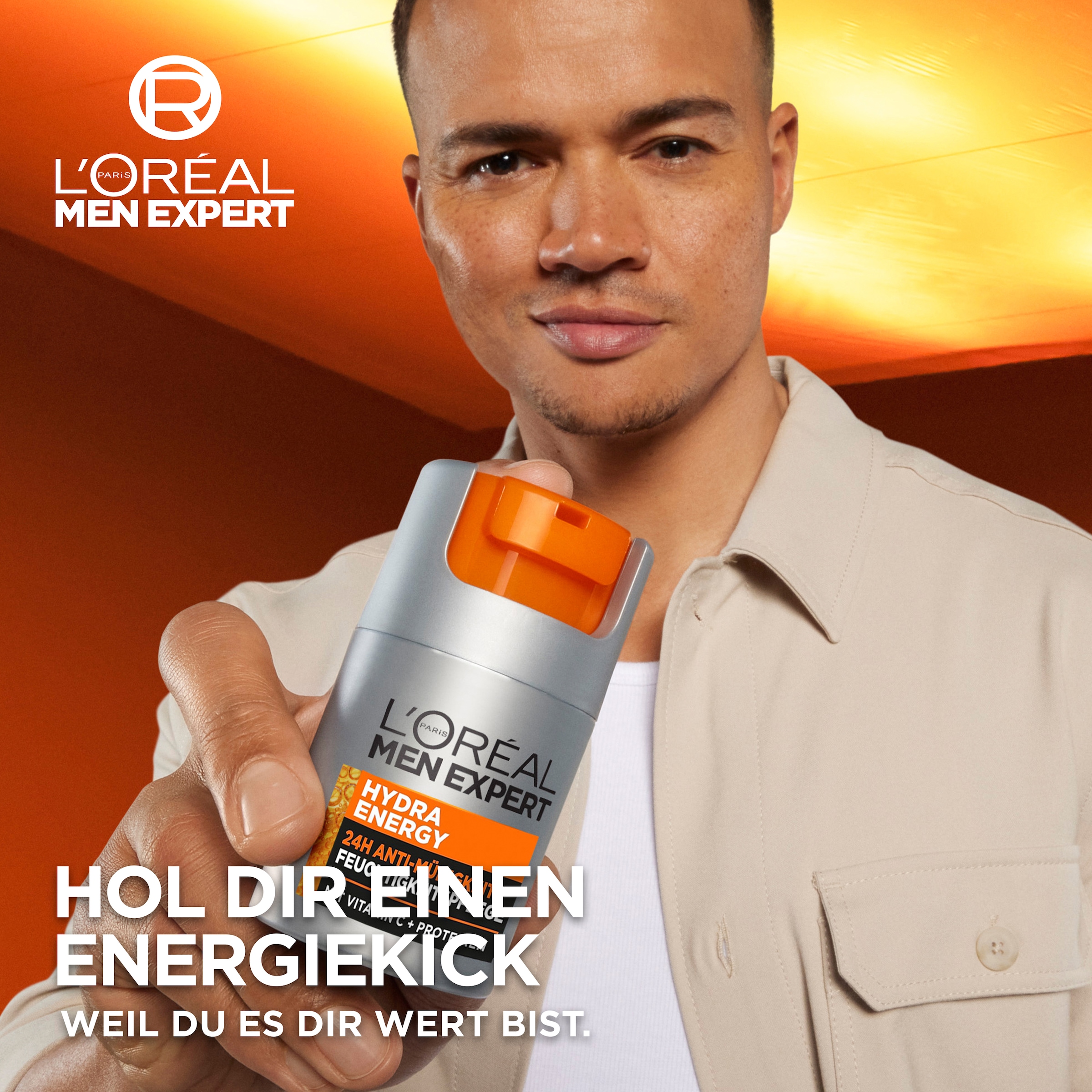 L'ORÉAL PARIS MEN EXPERT Pflege-Set »HYDRA ENERGY BAG KULTURBEUTEL« Set mit Duschgel und 24h Tagespflege