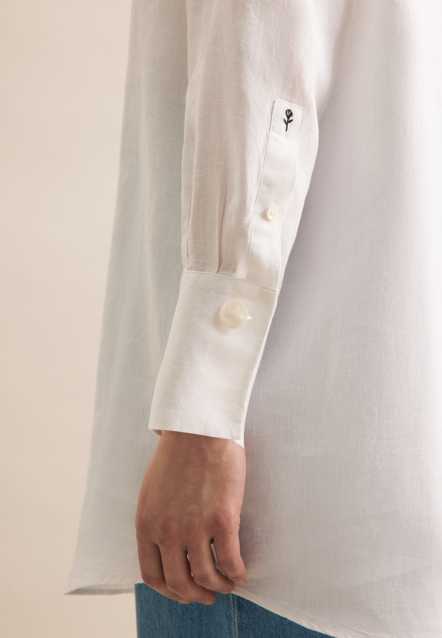 seidensticker Hemdbluse »Schwarze Rose« Langarm Kragen Uni