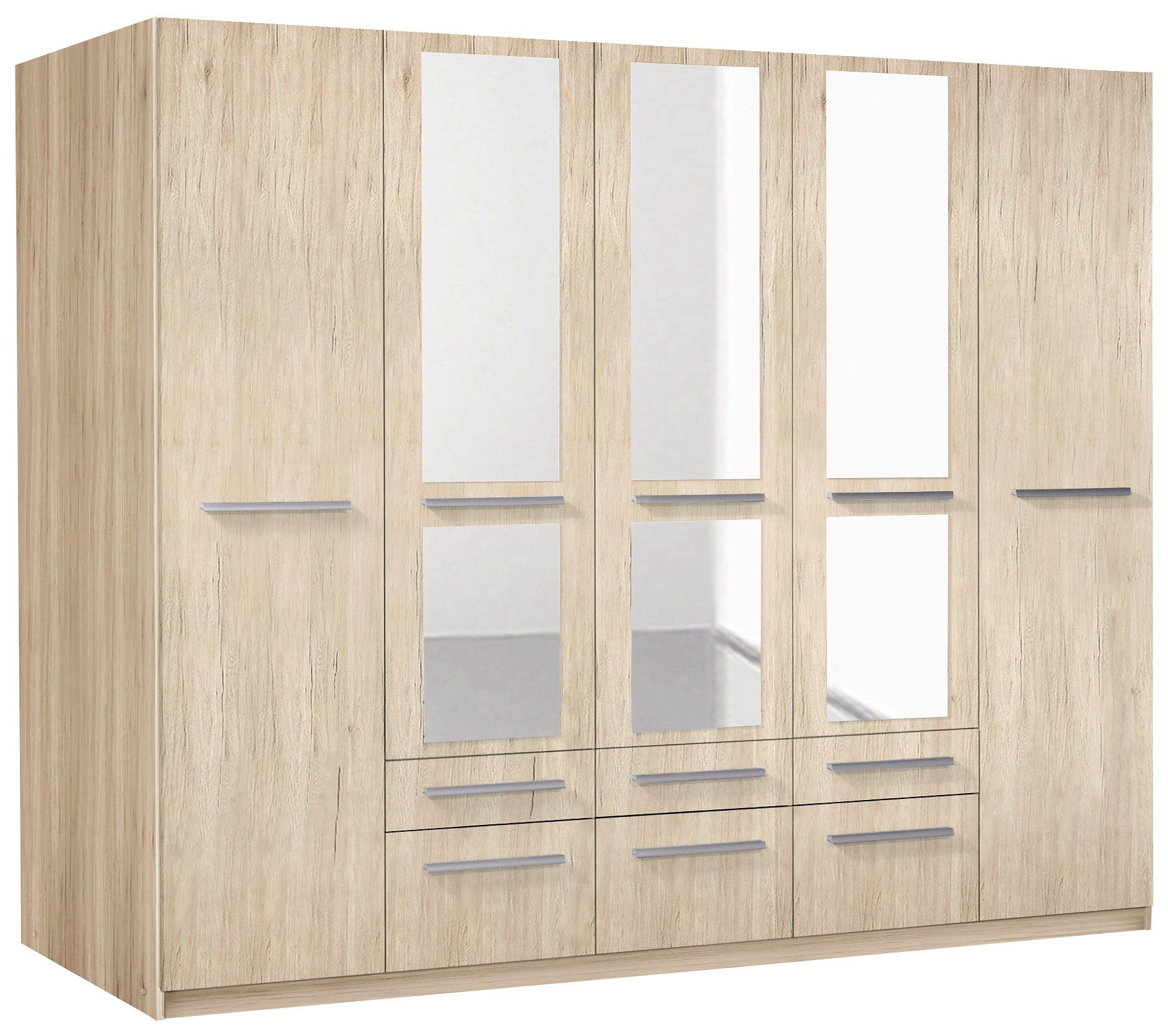 priess Kleiderschrank »Schrank Garderobe Wäscheschrank Barcelona in 5 Breiten«, viel Stauraum, geräumige Schubkästen, mit Spiegel, MADE IN GERMANY