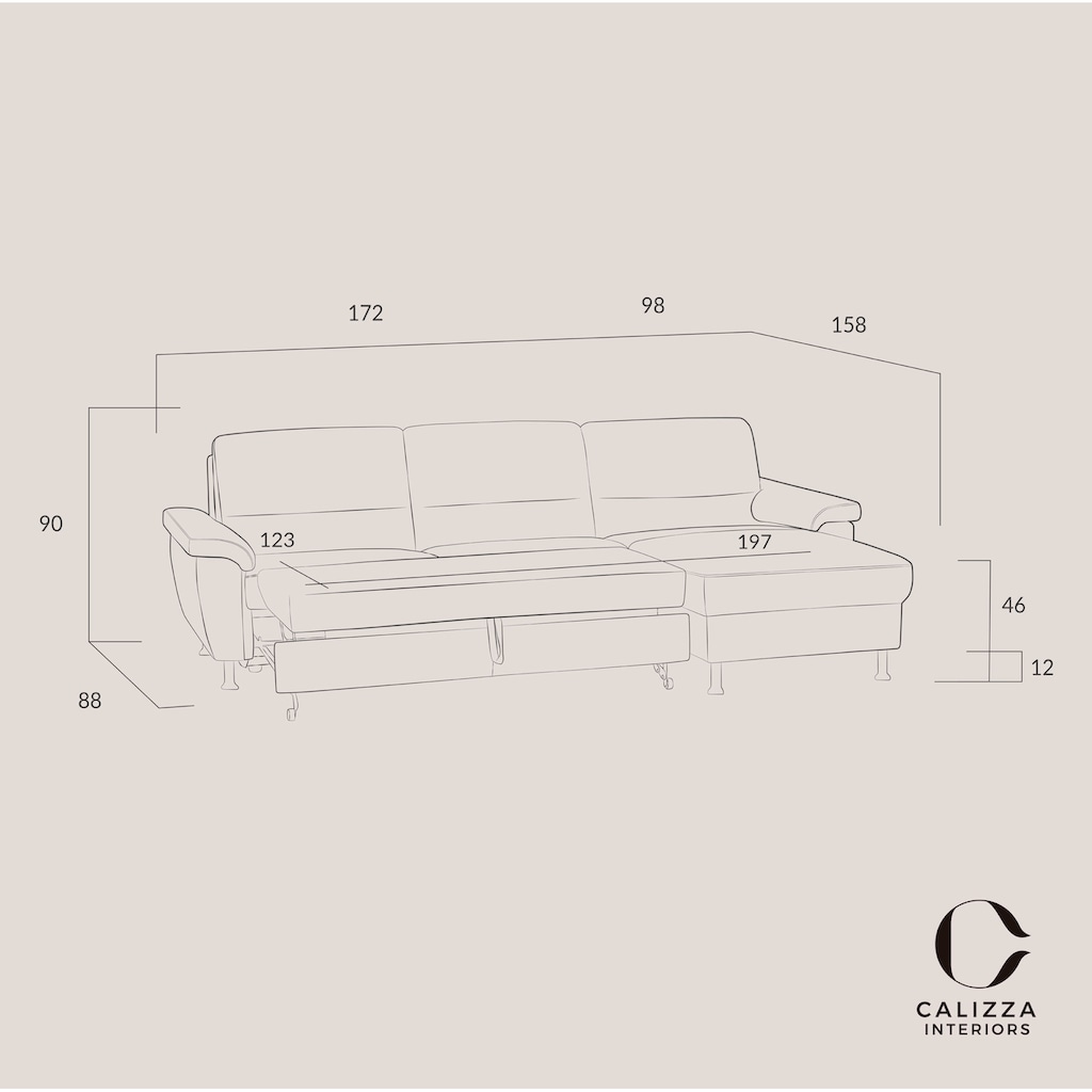 CALIZZA INTERIORS Ecksofa »Onyx«