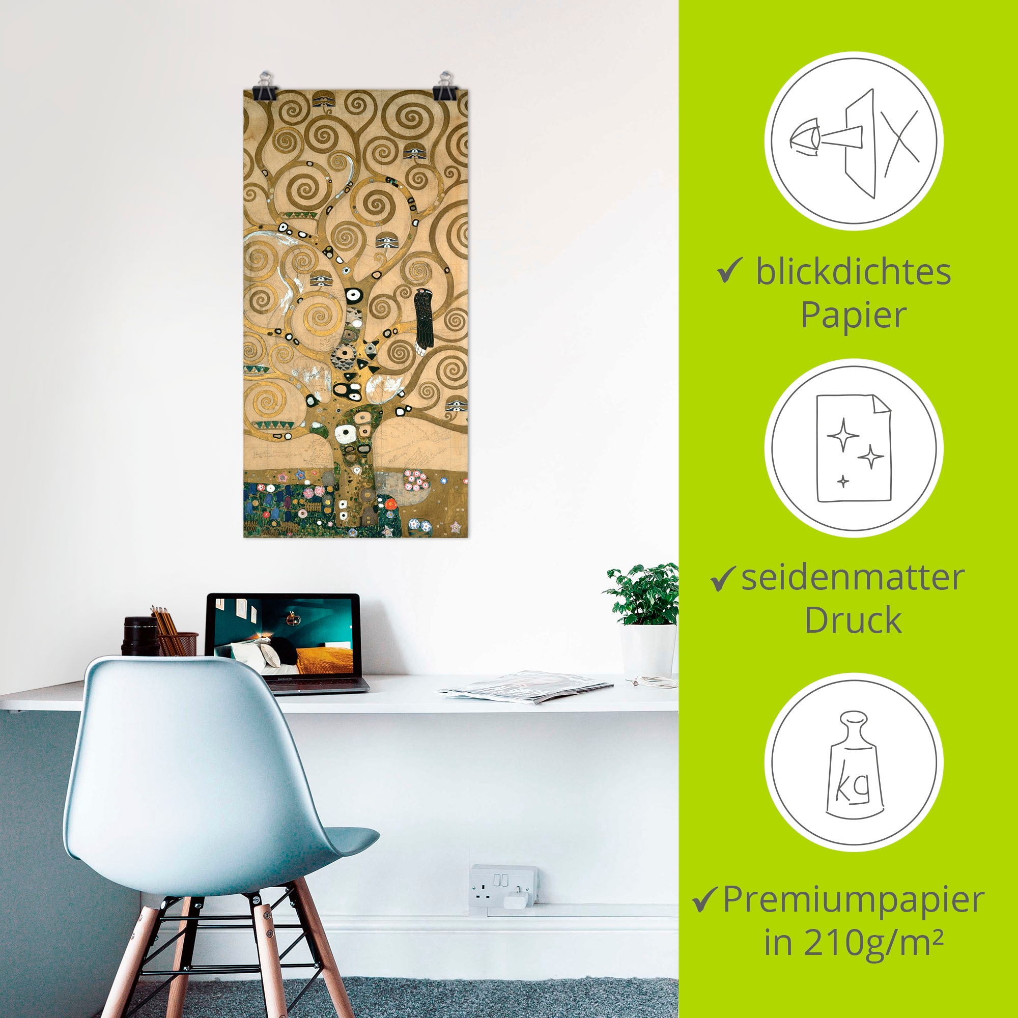 Artland Poster »Lebensbaum. Detail, Werkvorlage« Bäume 1 Stk. tlg. ohne Rahmen