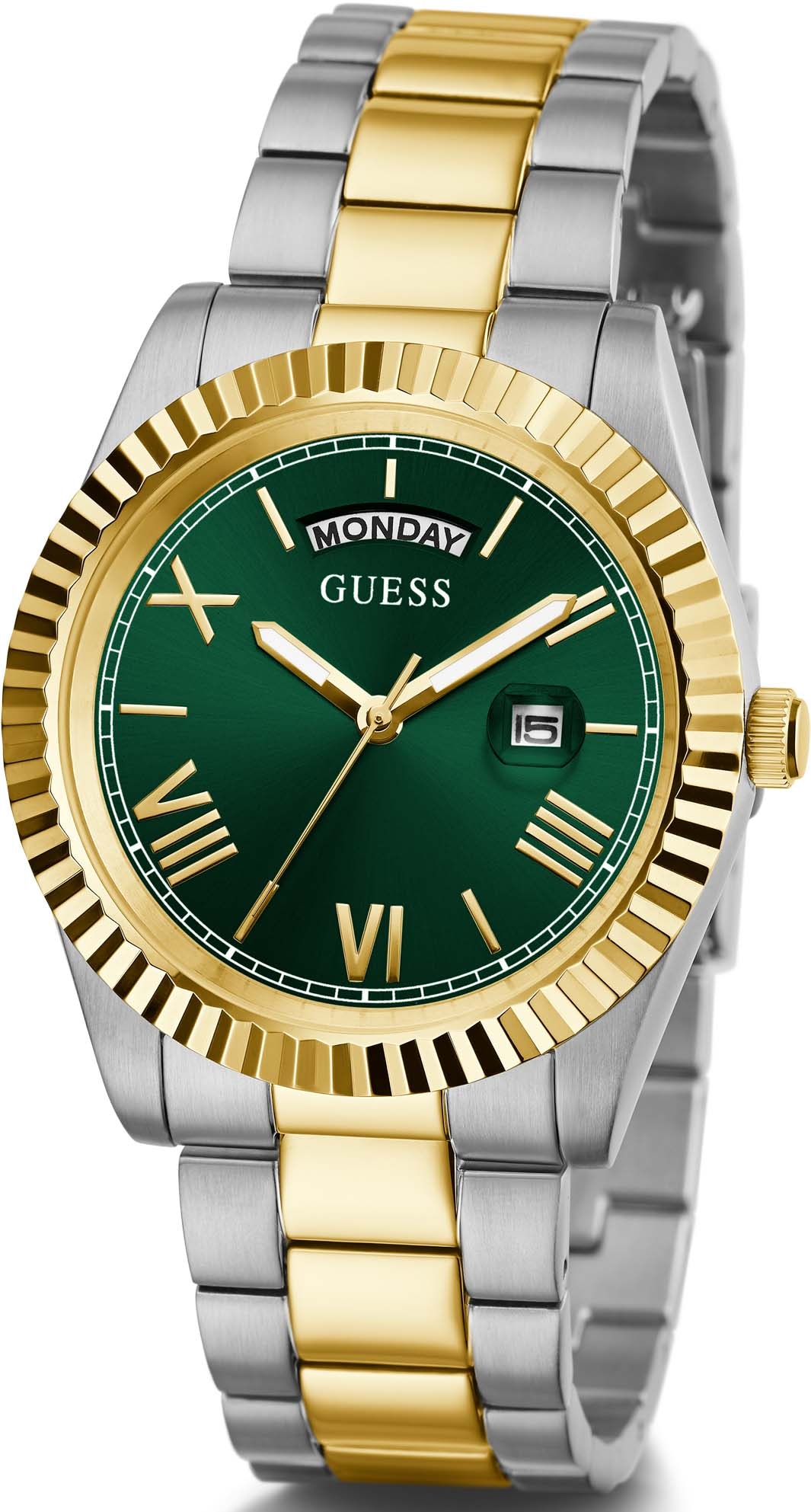 Guess Quarzuhr »GW0265G8«, Armbanduhr, Herrenuhr, Datum, analog, Edelstahlarmband