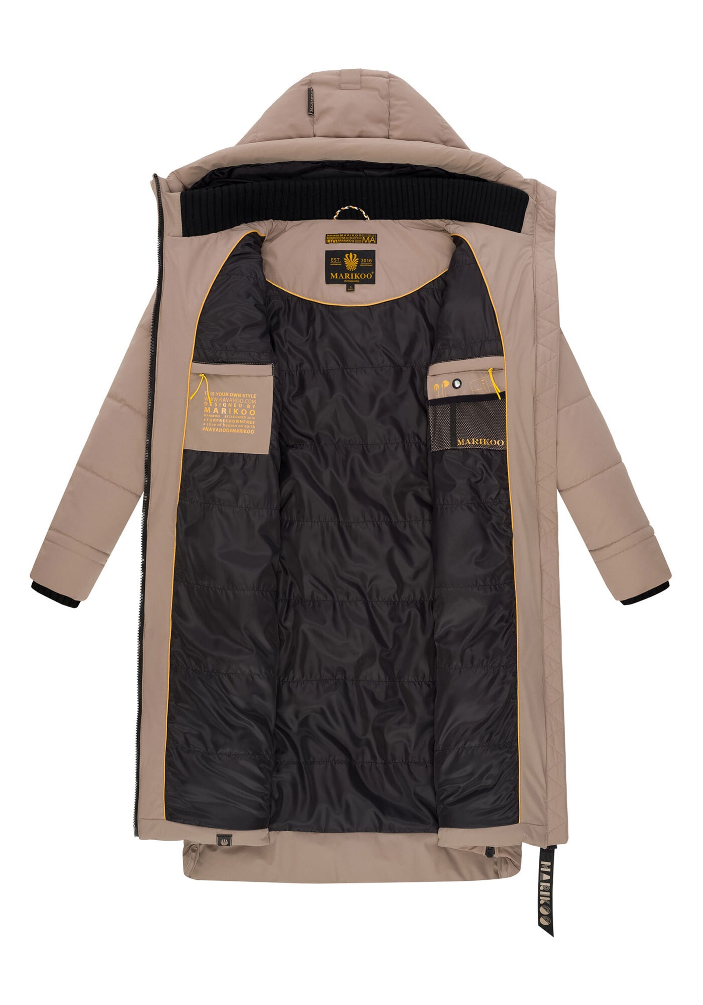 Marikoo Winterjacke »Marikoo Benikoo Damen lange Winterjacke B949«