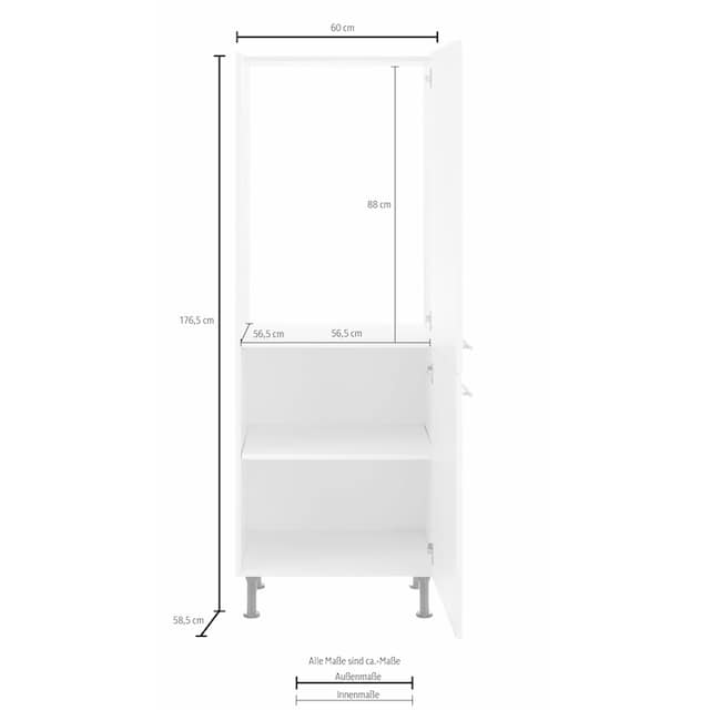 OPTIFIT Kühlumbauschrank »Bern«, 60 cm breit, 176 cm hoch,  höhenverstellbare Stellfüße, Nischenmaß 88 auf Raten bestellen